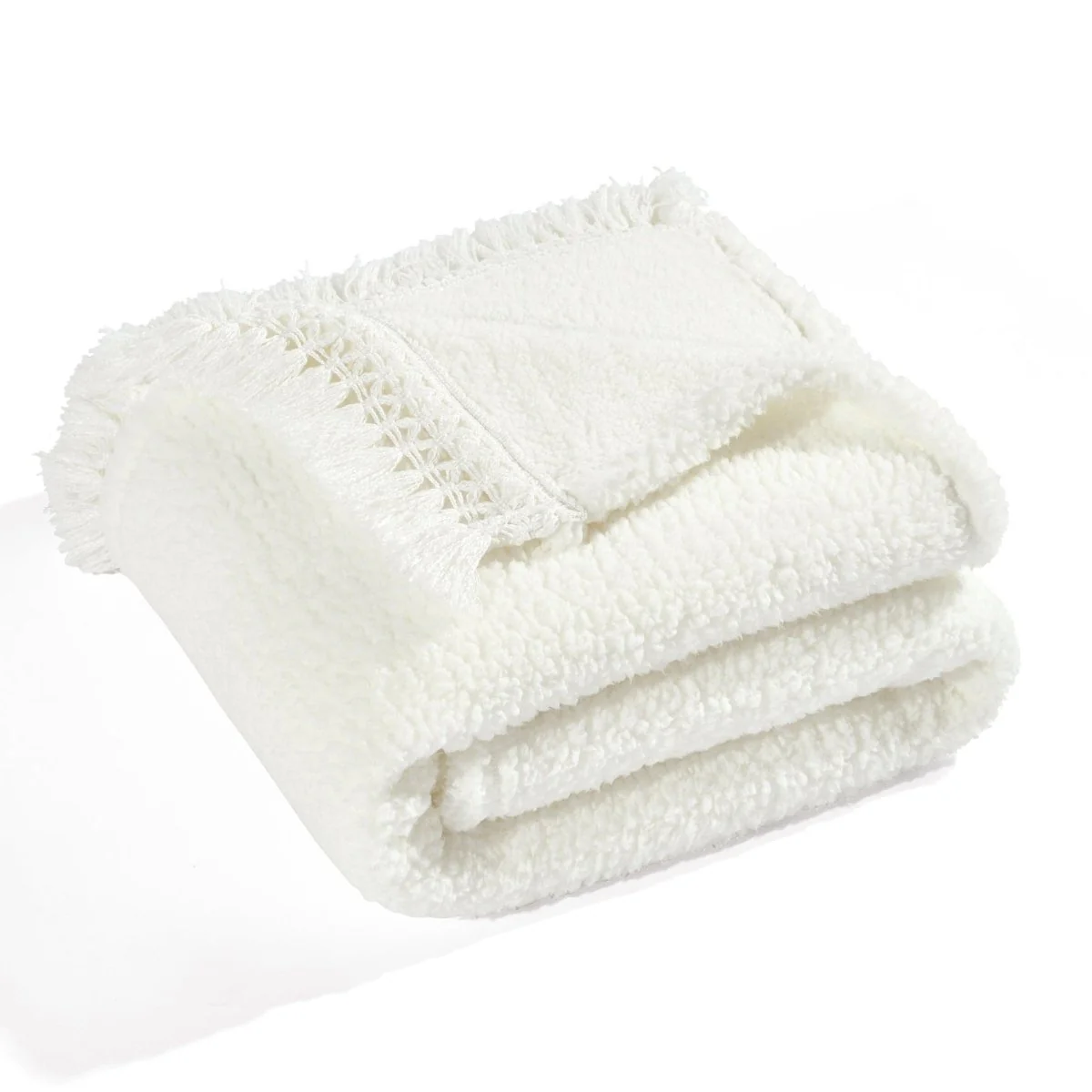 Sherpa Tassel Fringe Throw - Image 13