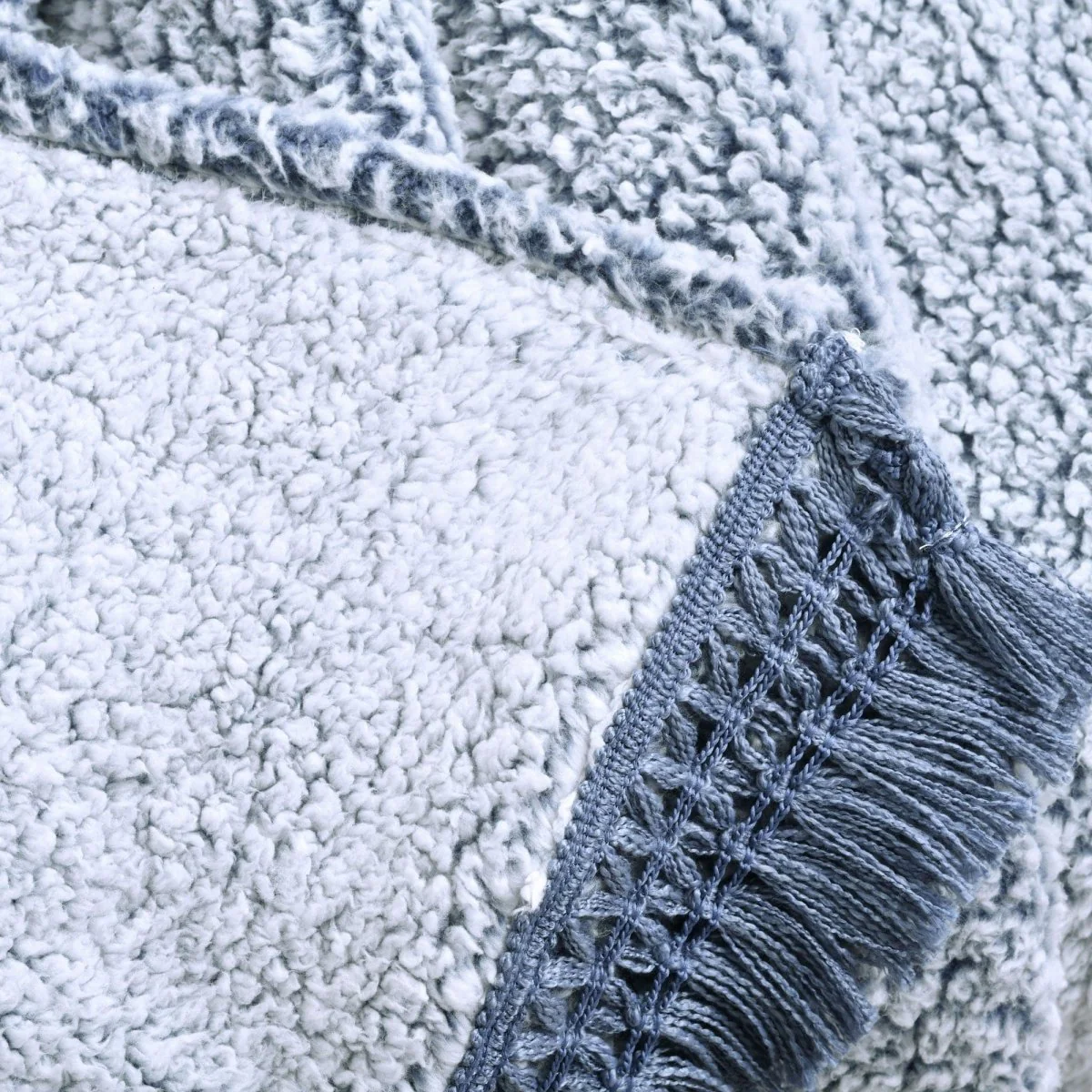 Sherpa Tassel Fringe Throw - Image 18