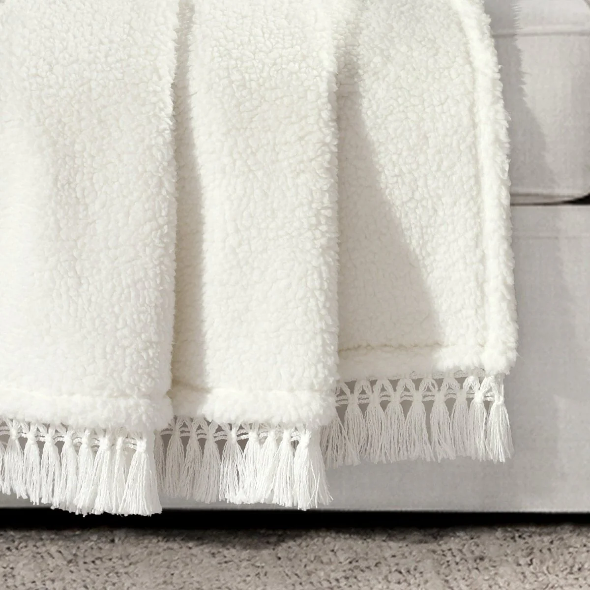 Sherpa Tassel Fringe Throw - Image 7