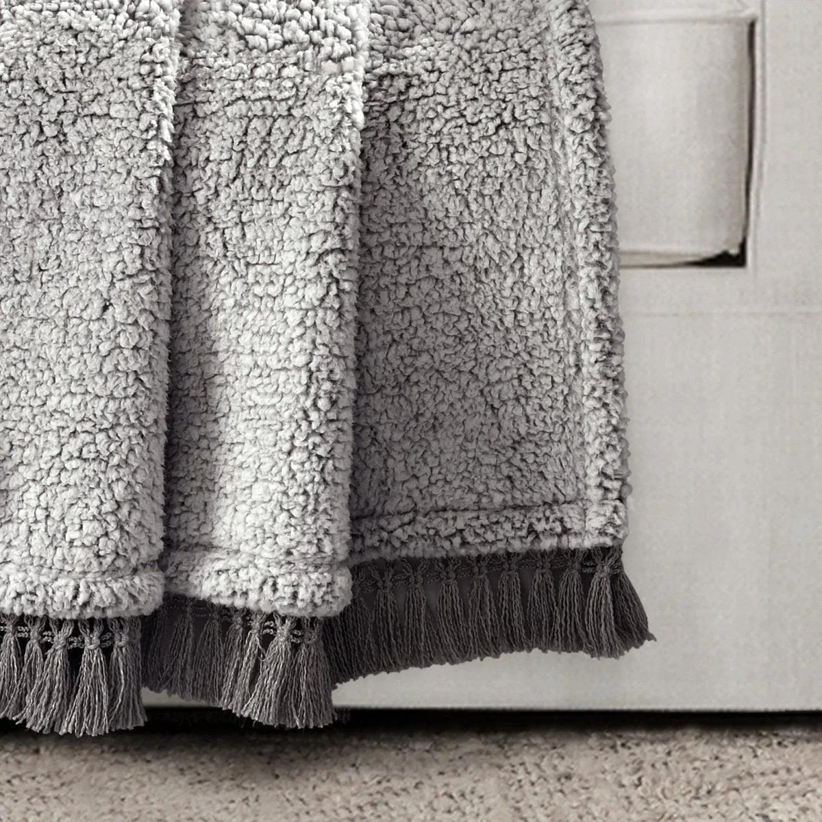 Sherpa Tassel Fringe Throw - Image 8