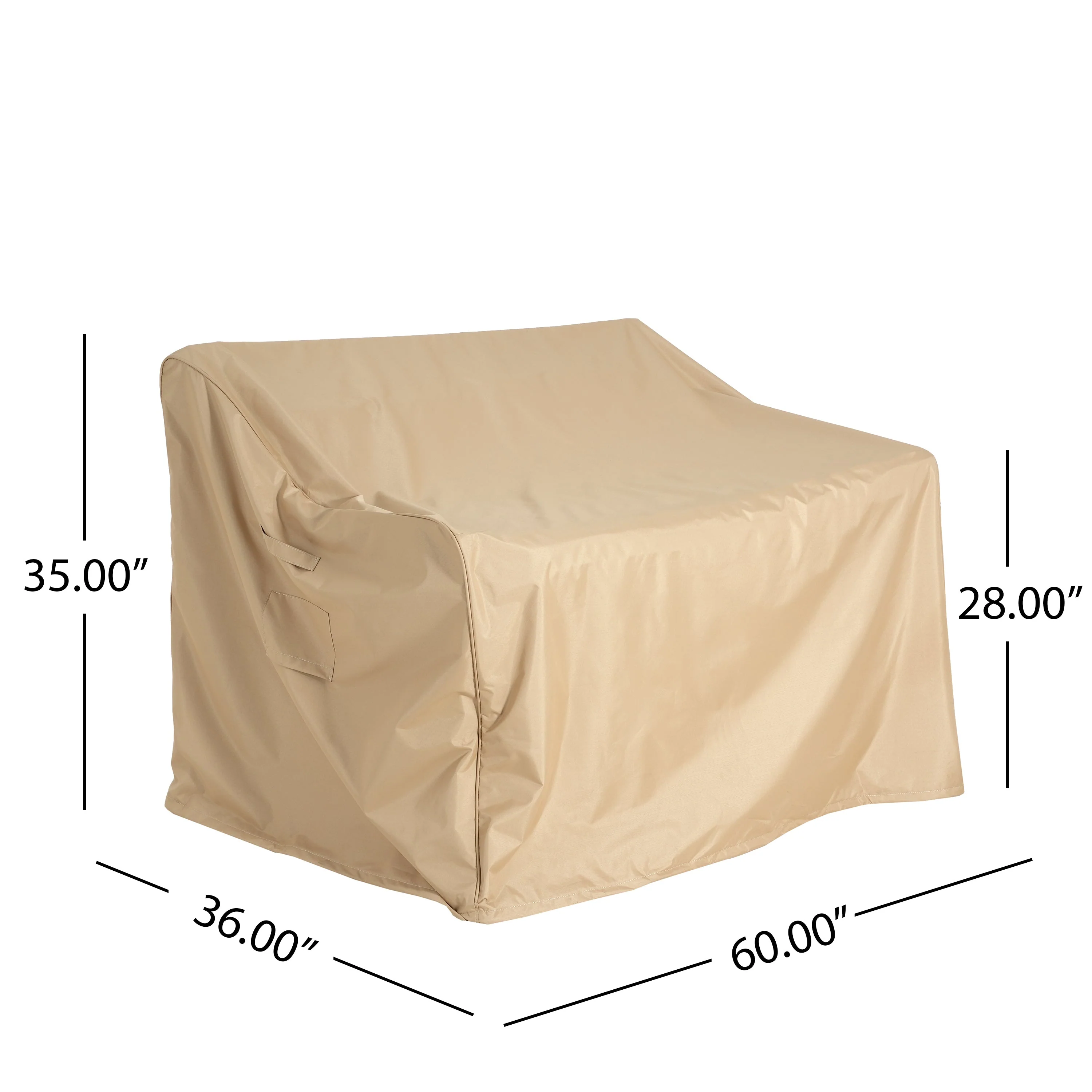 Shield Outdoor Loveseat Sofa Cover Beige - Image 8