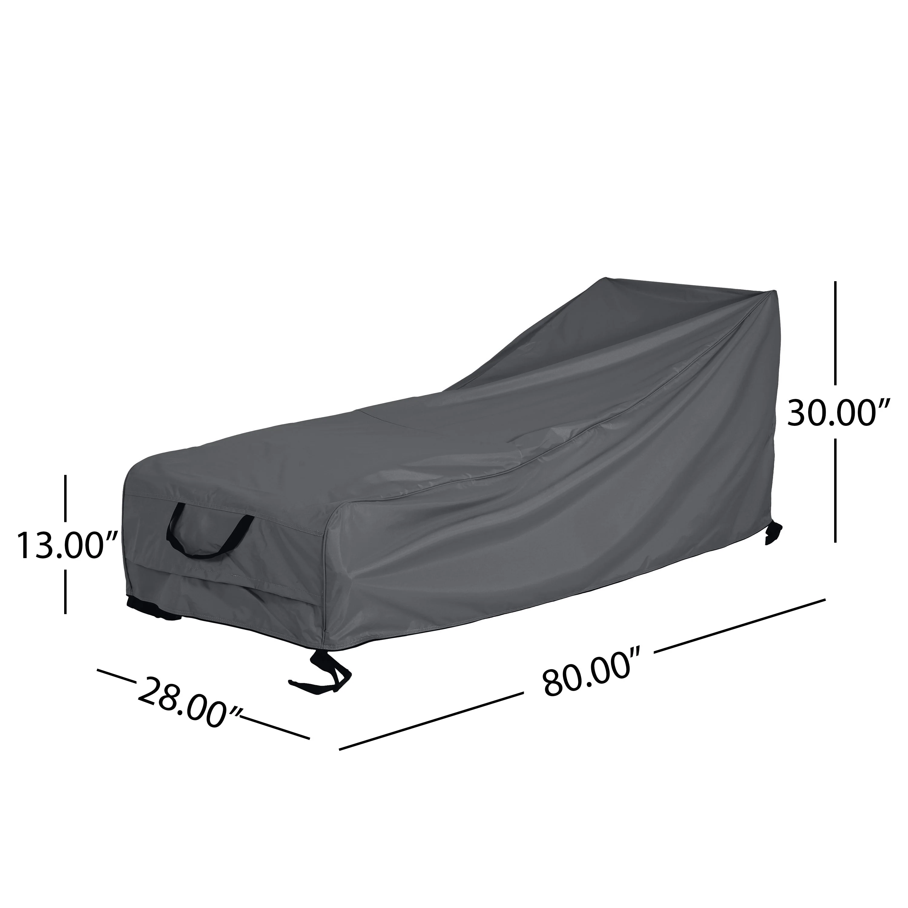 Shield Outdoor Slope Chaise Lounge Cover Dark Gray - Image 7