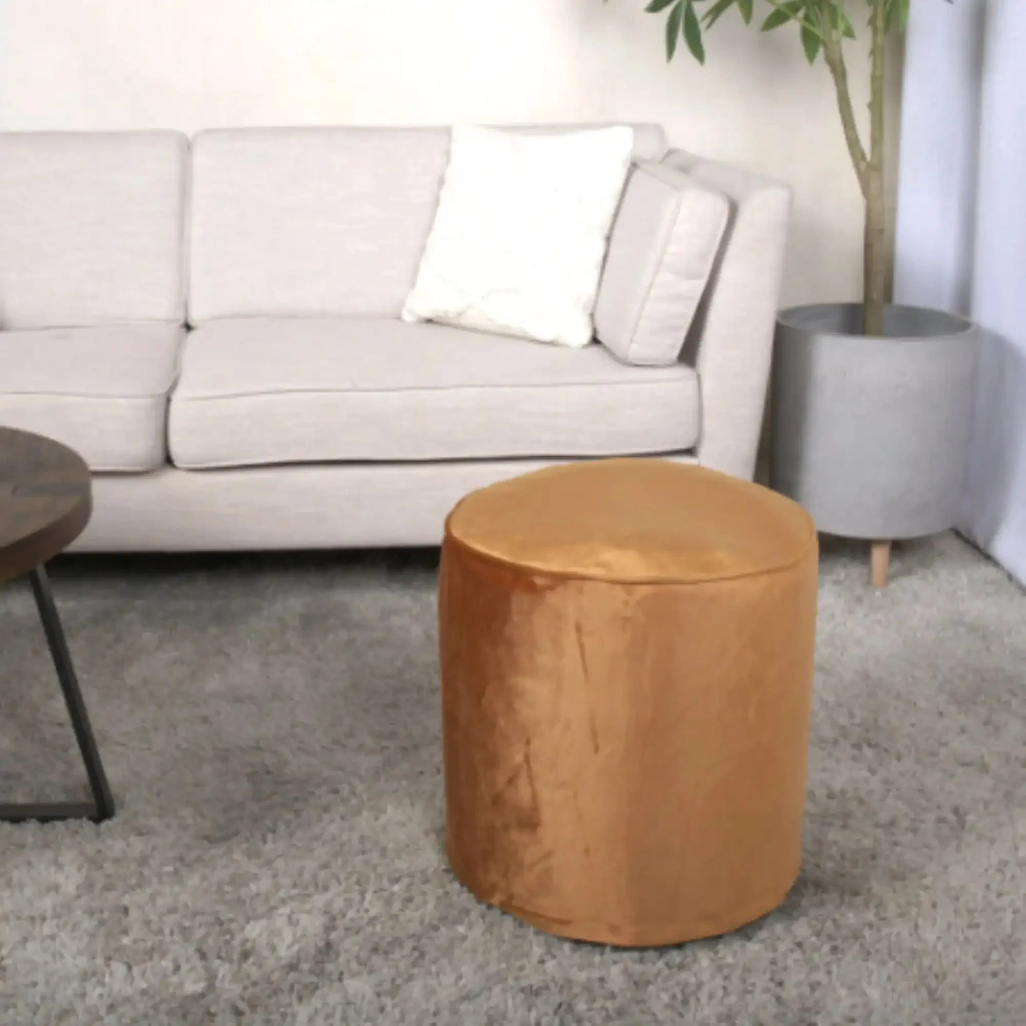 Shimon Cylinder Pouf Ottoman and Floor Cushion - Image 5