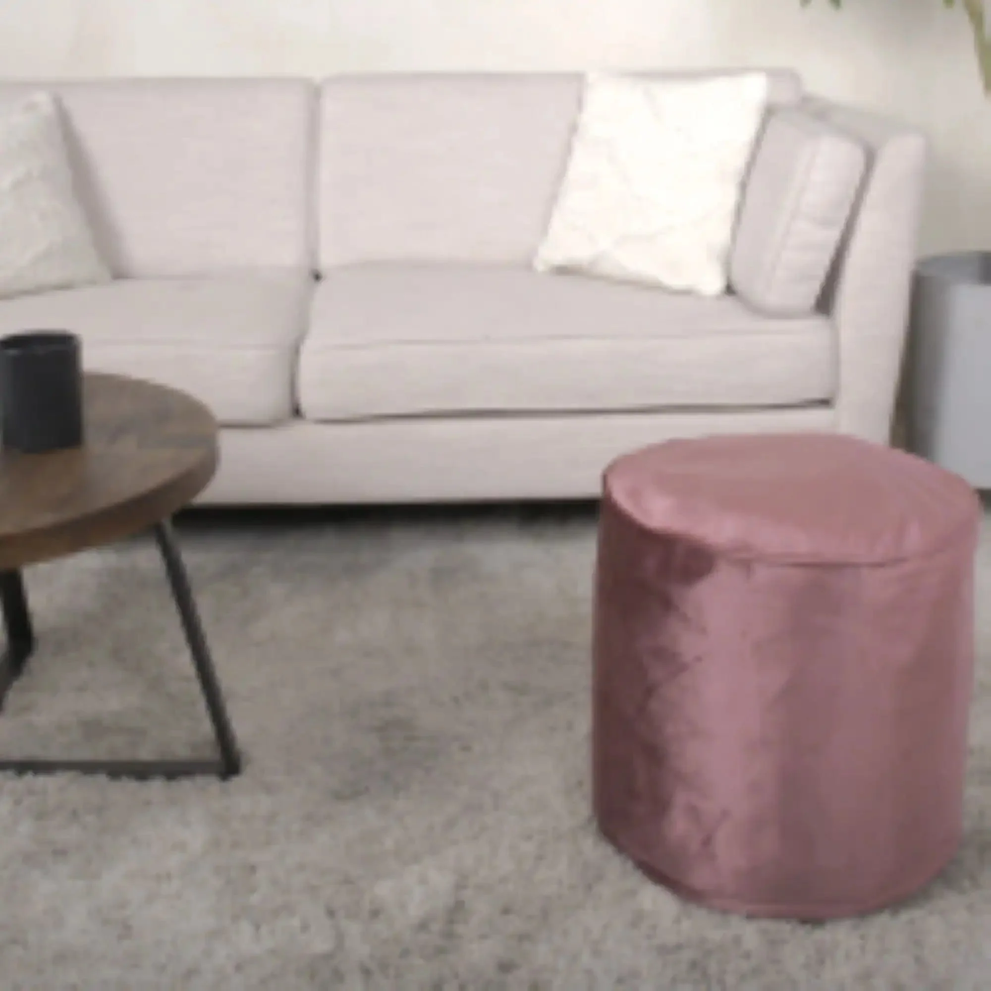 Shimon Cylinder Pouf Ottoman Floor Cushion - Image 10