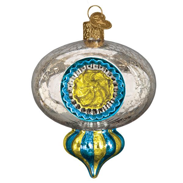 Shiny Mercury Reflection Blown Glass Ornament - Image 3