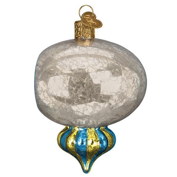 Shiny Mercury Reflection Blown Glass Ornament - Image 5