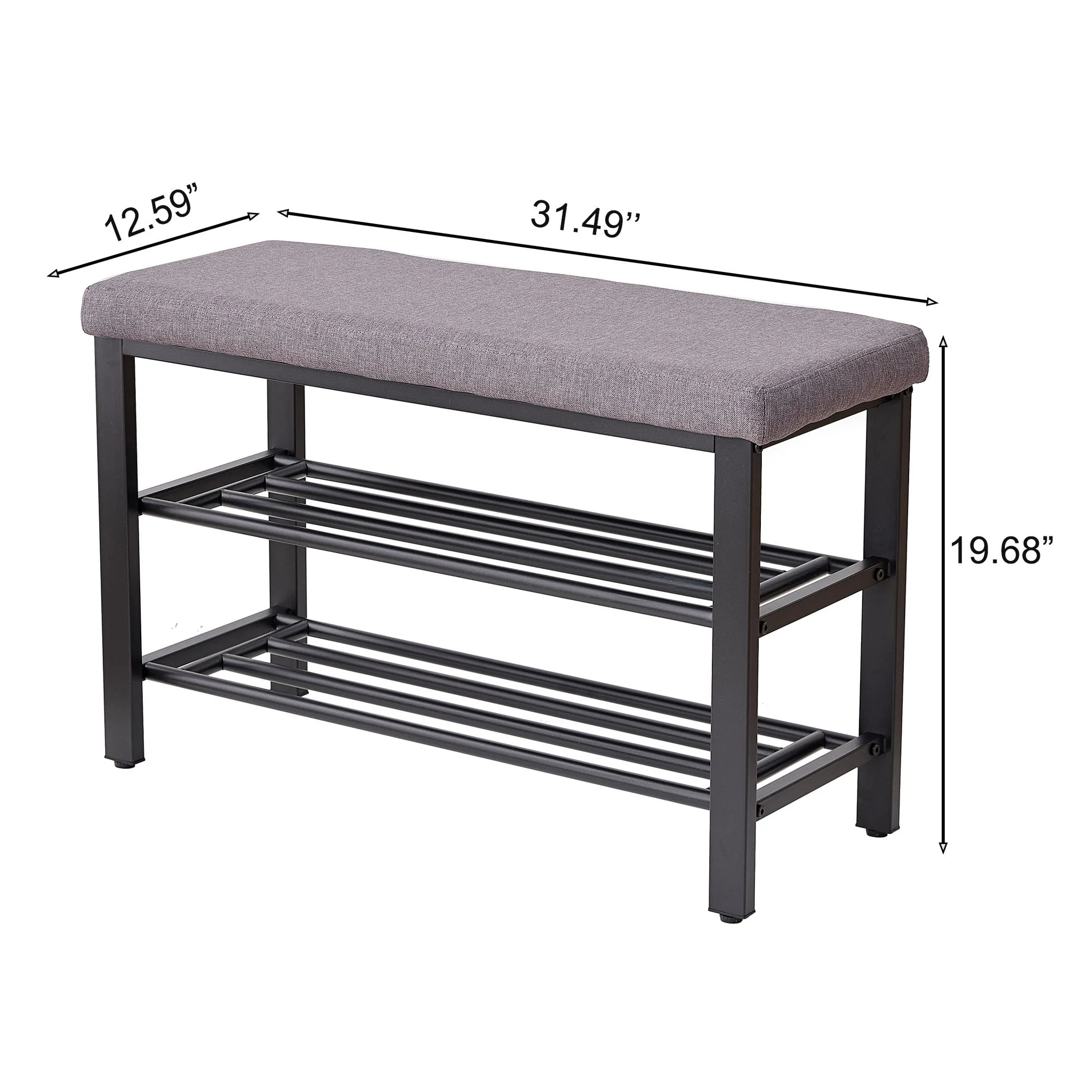Shoe Bench With Cushion, Storage Seat For Entryway - Image 5