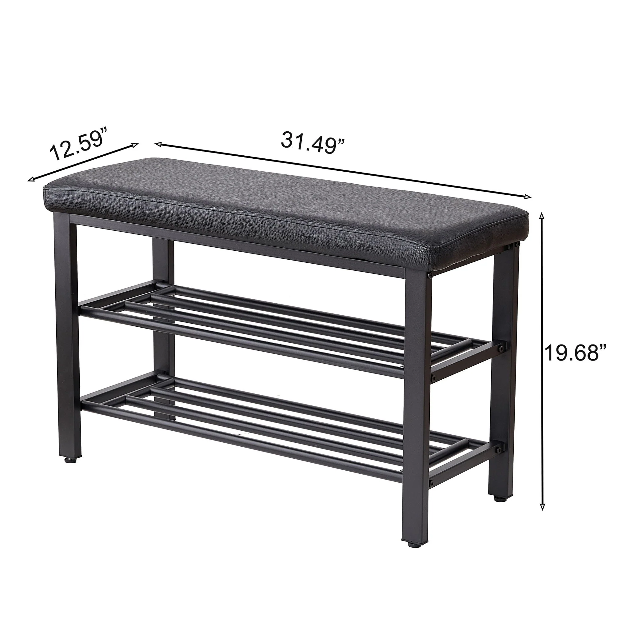 Shoe Bench With Cushion, Storage Seat For Entryway - Image 8