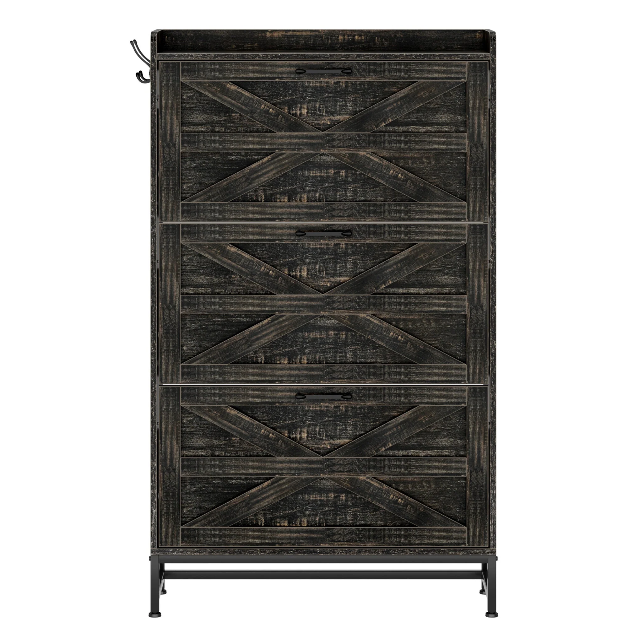Shoe Cabinet Entry Home Shoe Cabinet Grey - Image 3