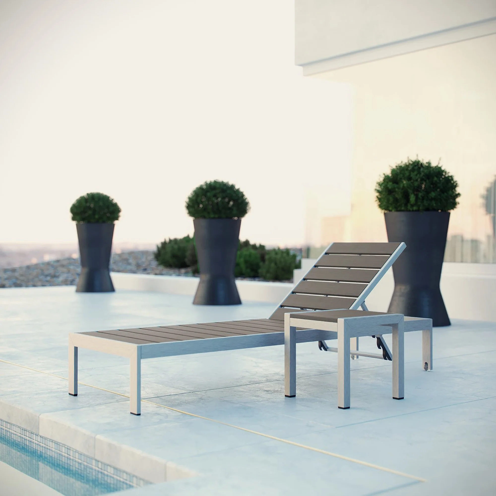 Shore 2 Piece Outdoor Patio Aluminum Set by Modway - Image 6