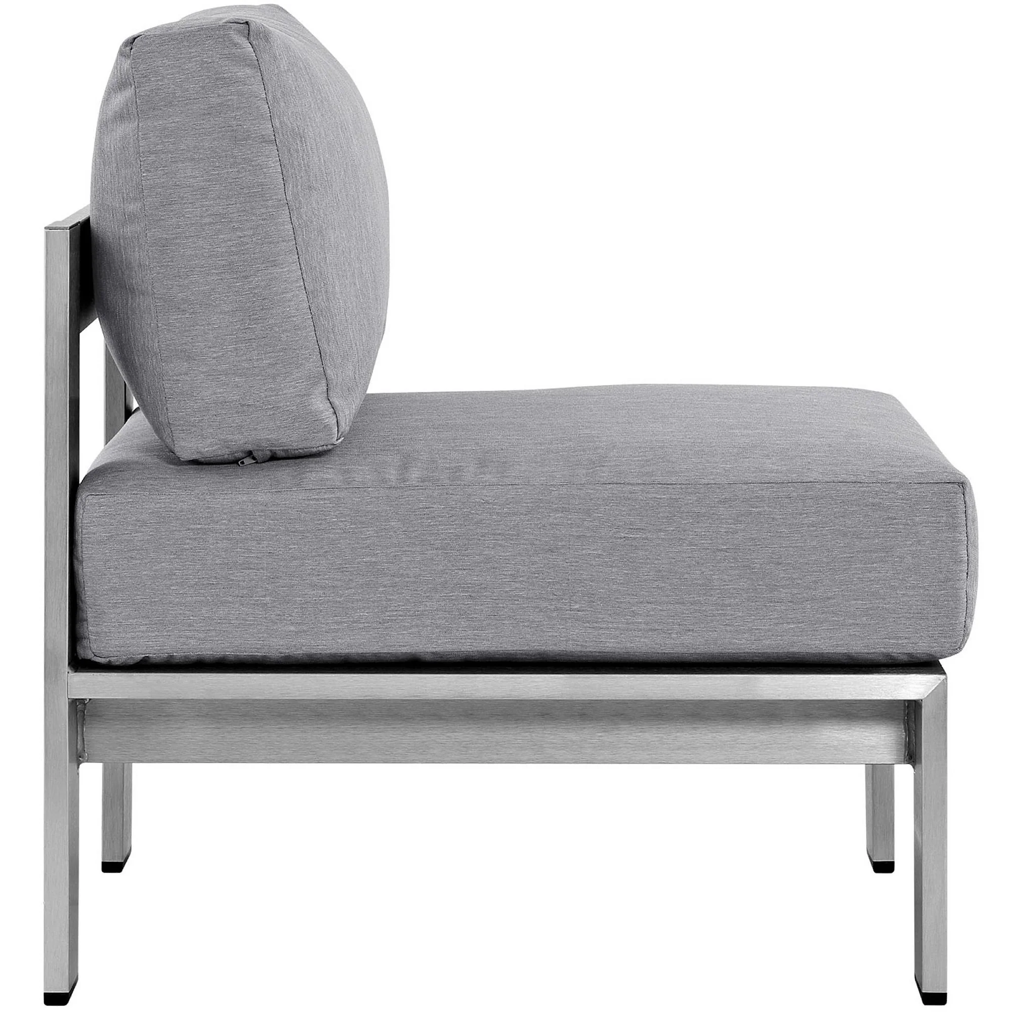 Shore 3 Piece Outdoor Patio Aluminum Sectional Sofa Set by Modway - Image 10