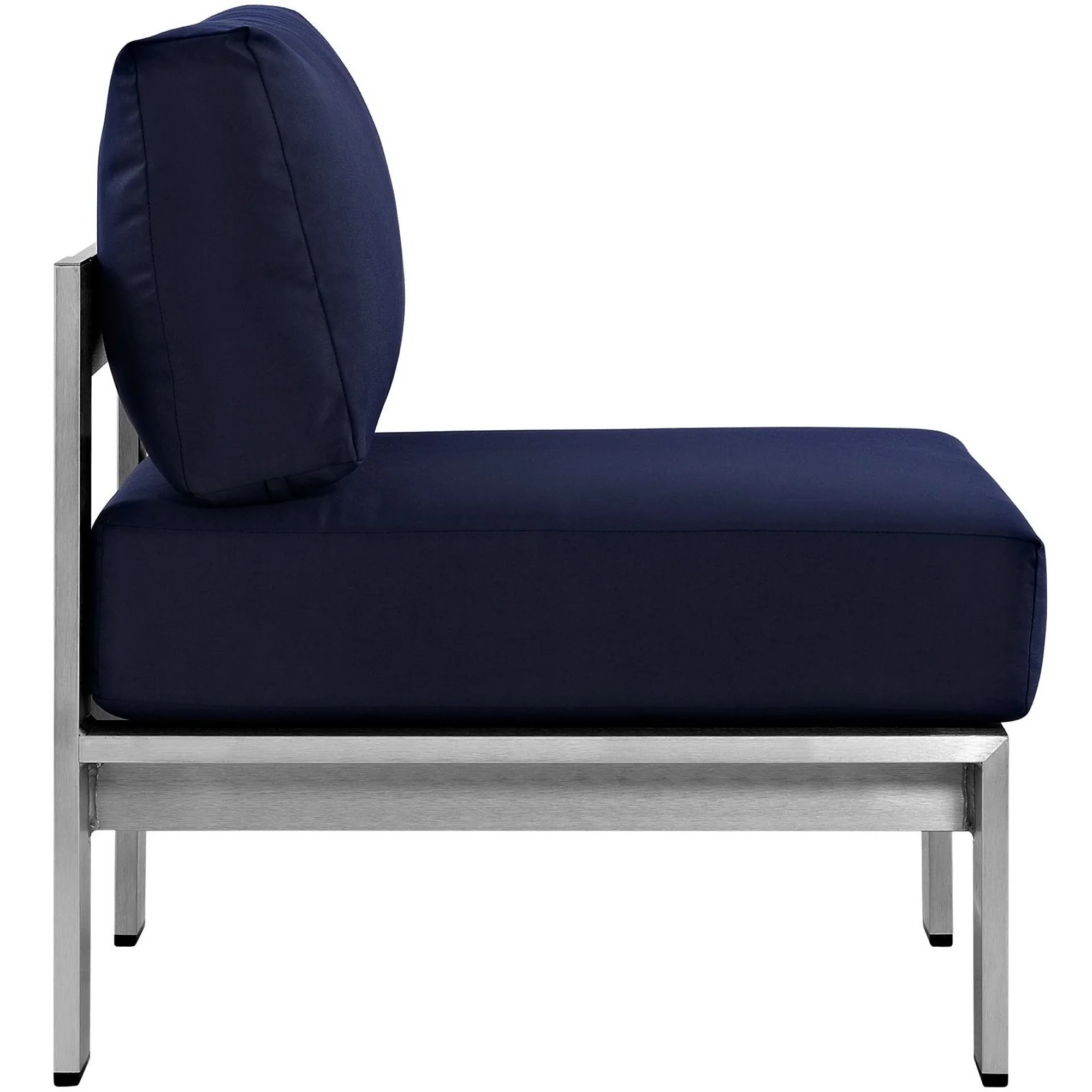 Shore 3 Piece Outdoor Patio Aluminum Sectional Sofa Set by Modway - Image 3