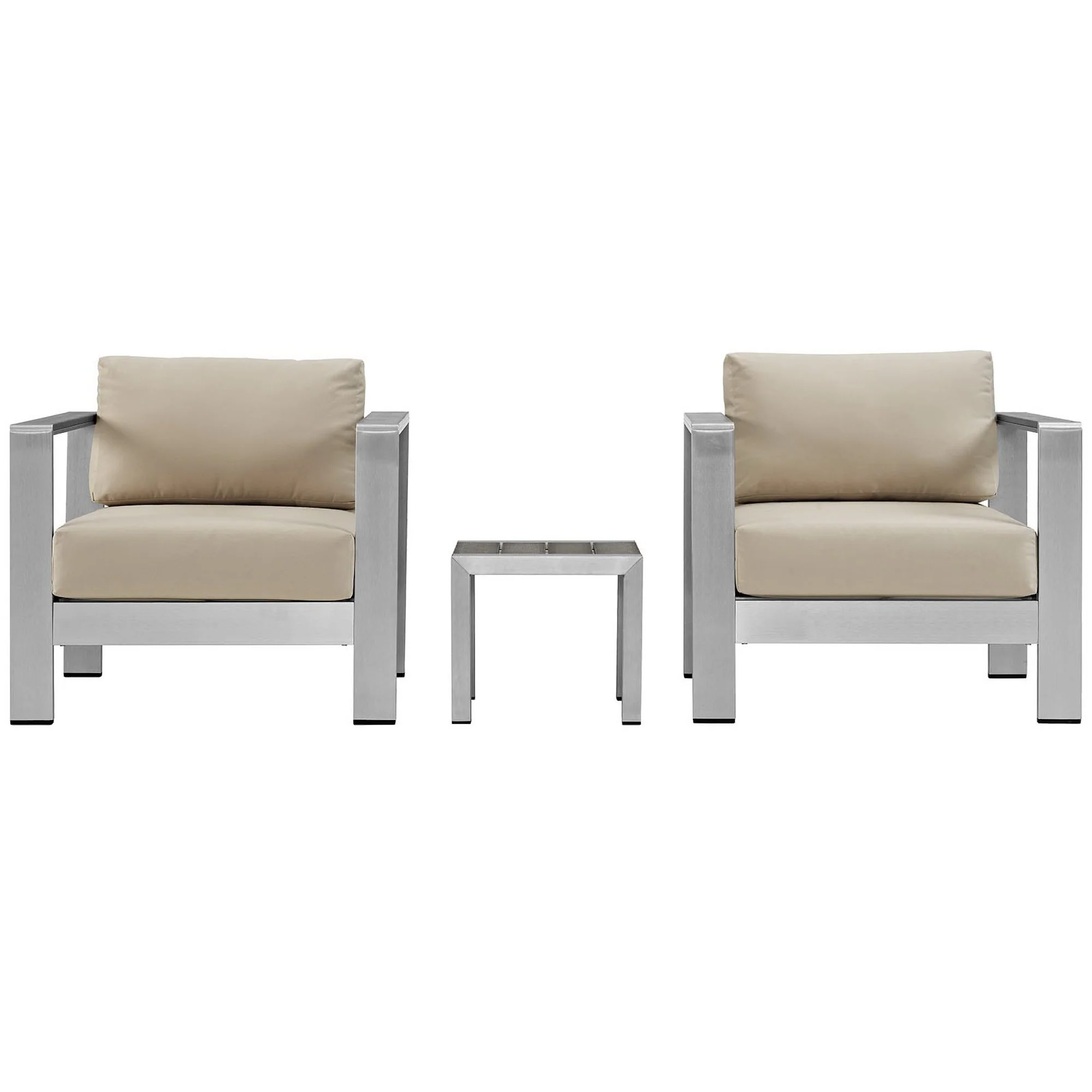 Shore 3 Piece Outdoor Patio Aluminum Set by Modway - Image 18