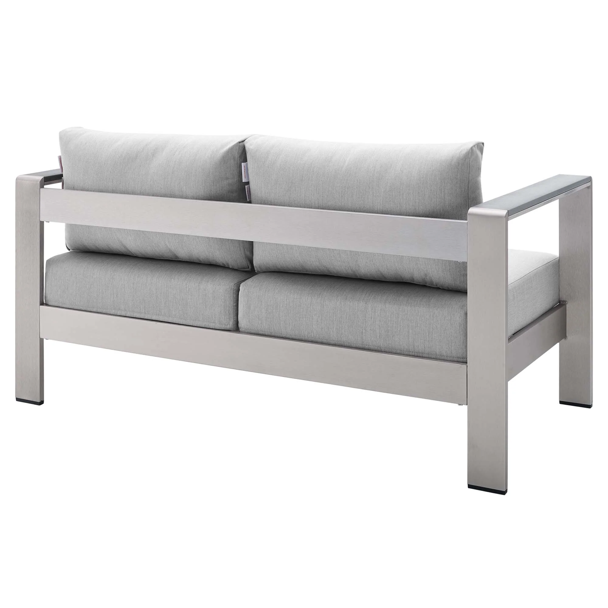 Shore 3 Piece Sunbrella Fabric Outdoor Patio Aluminum Set by Modway - Image 11