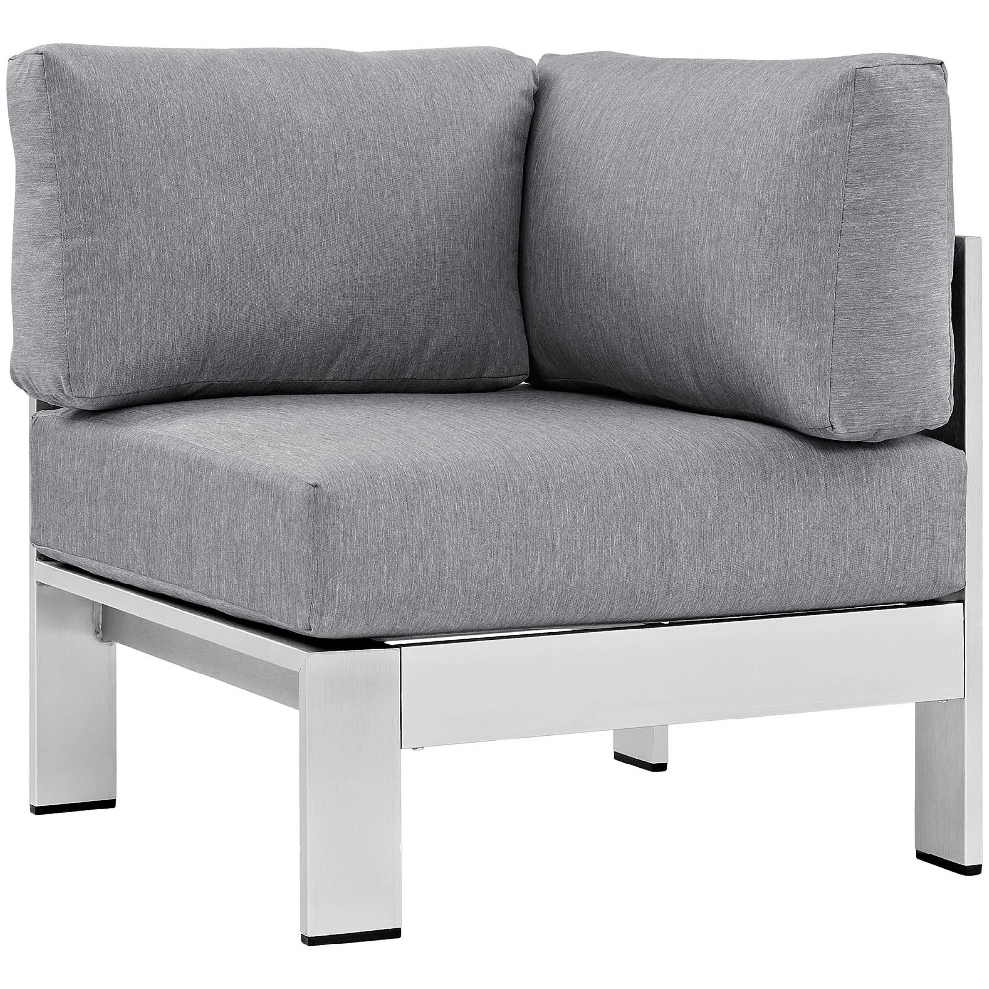 Shore 4 Piece Outdoor Patio Aluminum Sectional Sofa Set by Modway - Image 11