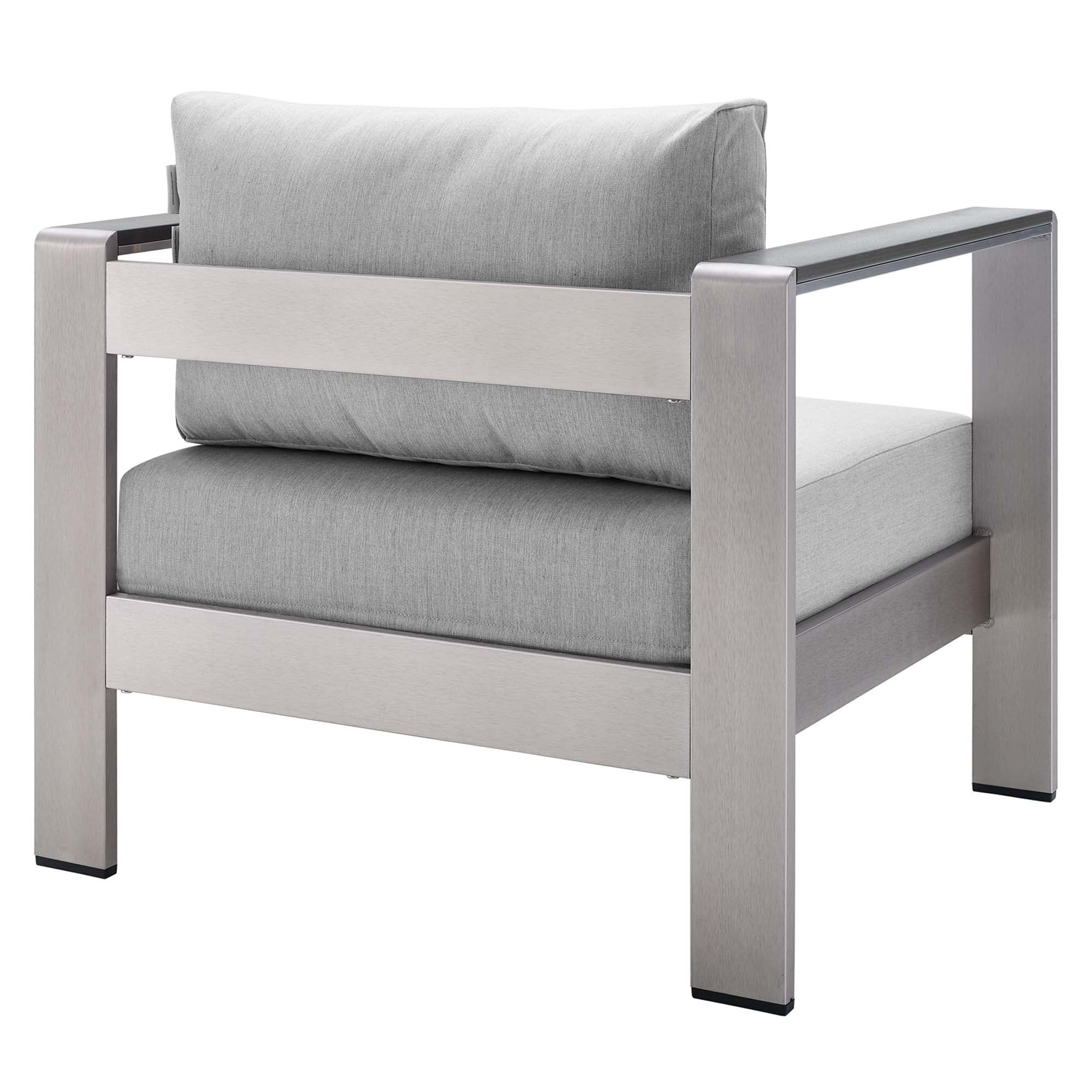 Shore 4 Piece Sunbrella Fabric Outdoor Patio Aluminum Set by Modway - Image 11