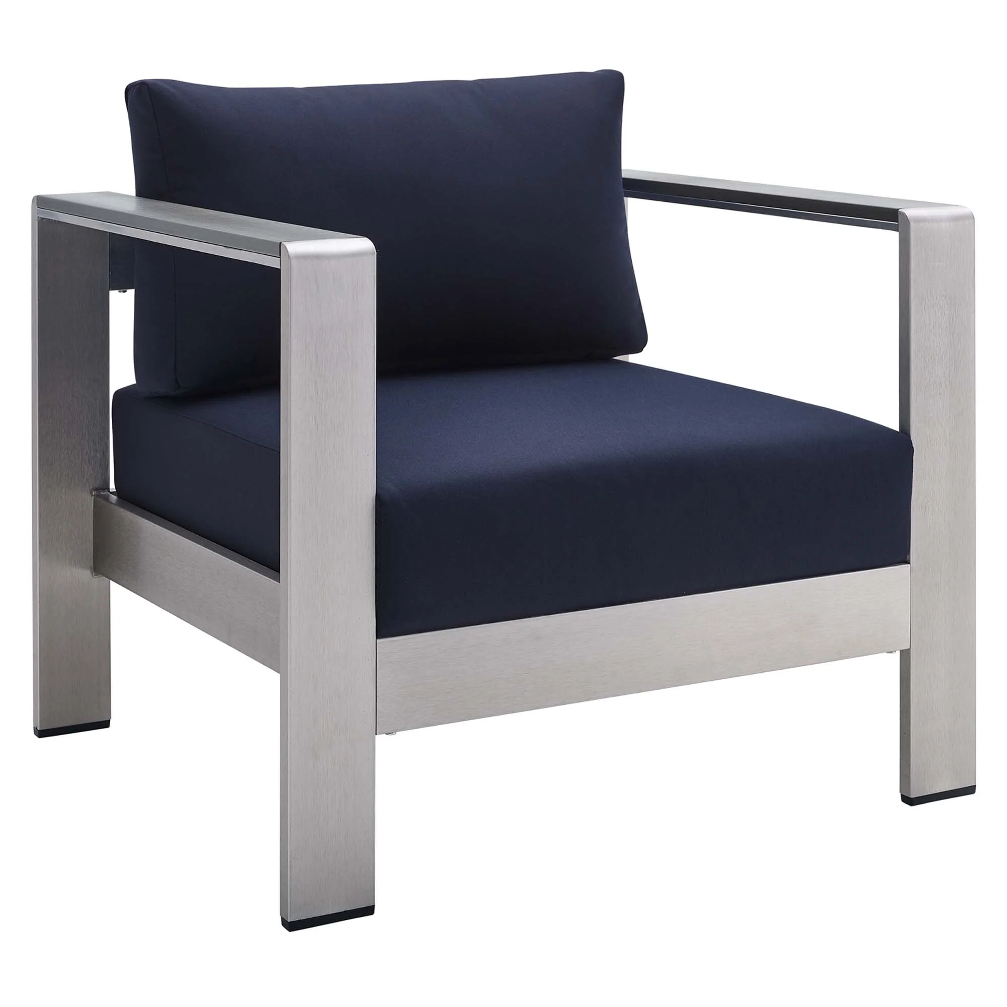 Shore 4 Piece Sunbrella Fabric Outdoor Patio Aluminum Set by Modway - Image 2