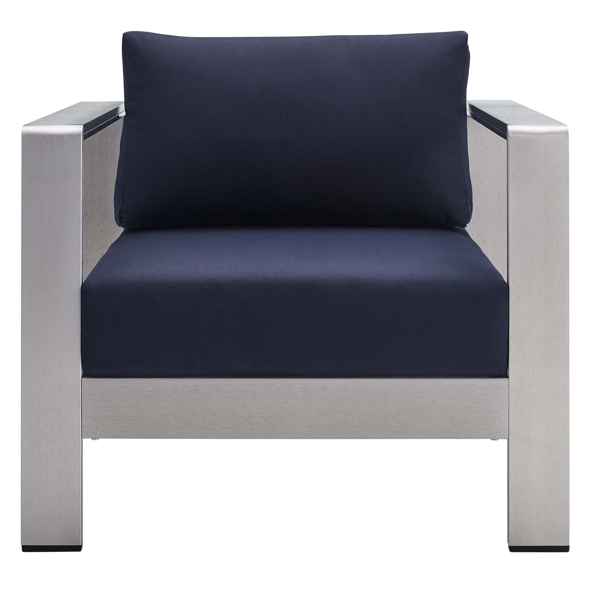 Shore 4 Piece Sunbrella Fabric Outdoor Patio Aluminum Set by Modway - Image 5