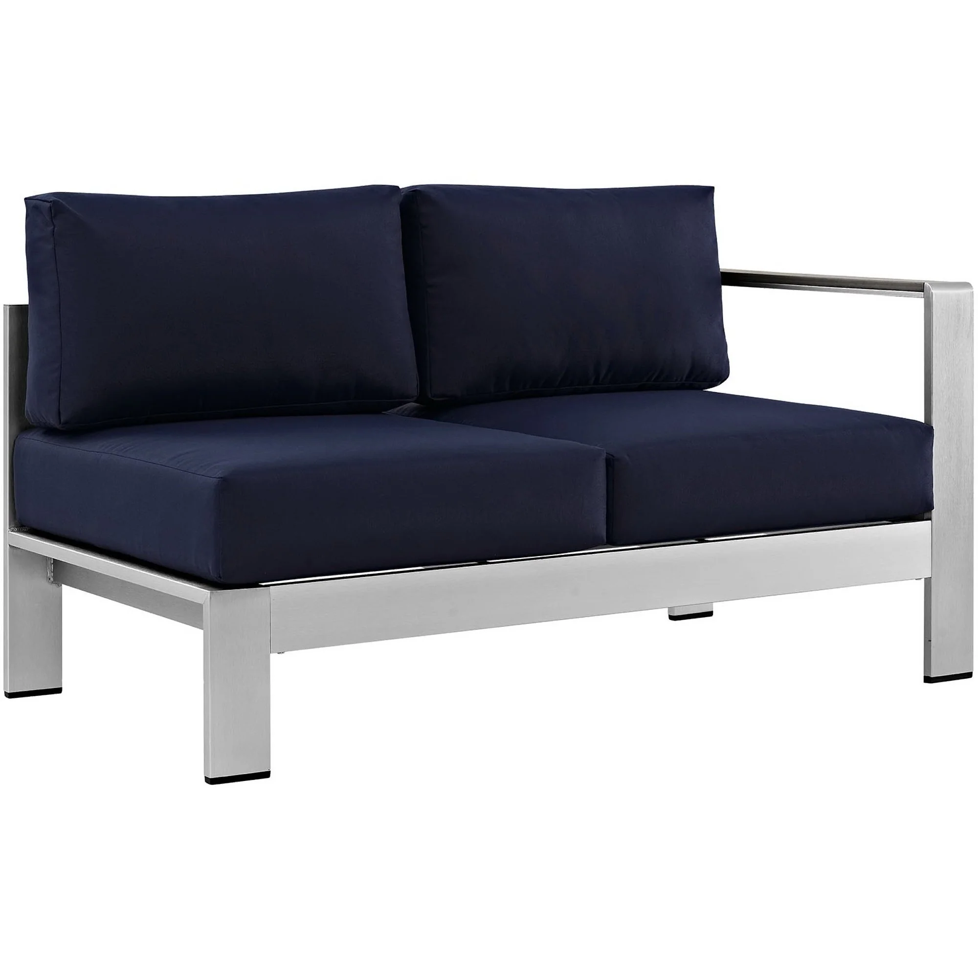 Shore 5 Piece Outdoor Patio Aluminum Sectional Sofa Set by Modway - Image 10