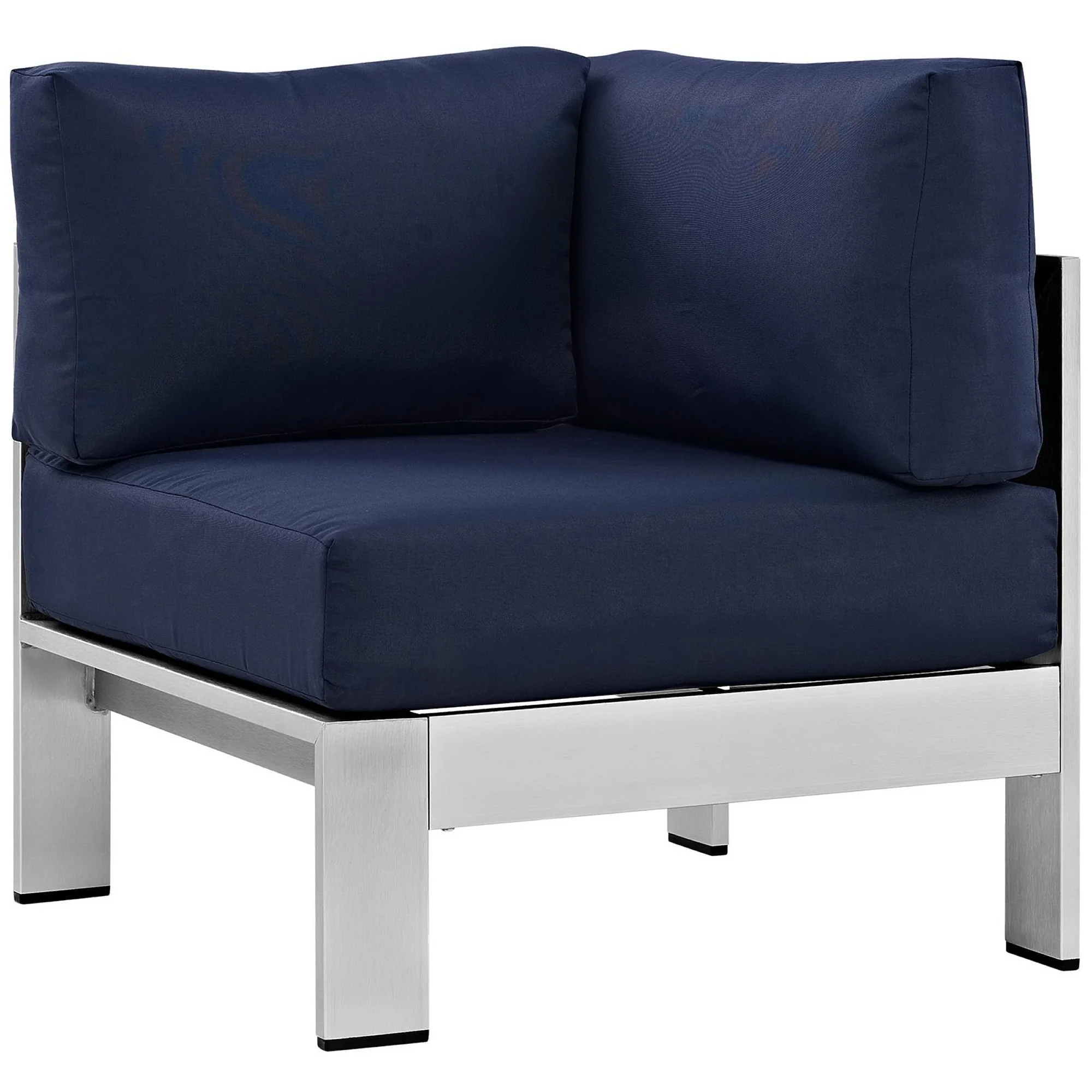 Shore 6 Piece Outdoor Patio Aluminum Sectional Sofa Set by Modway - Image 10