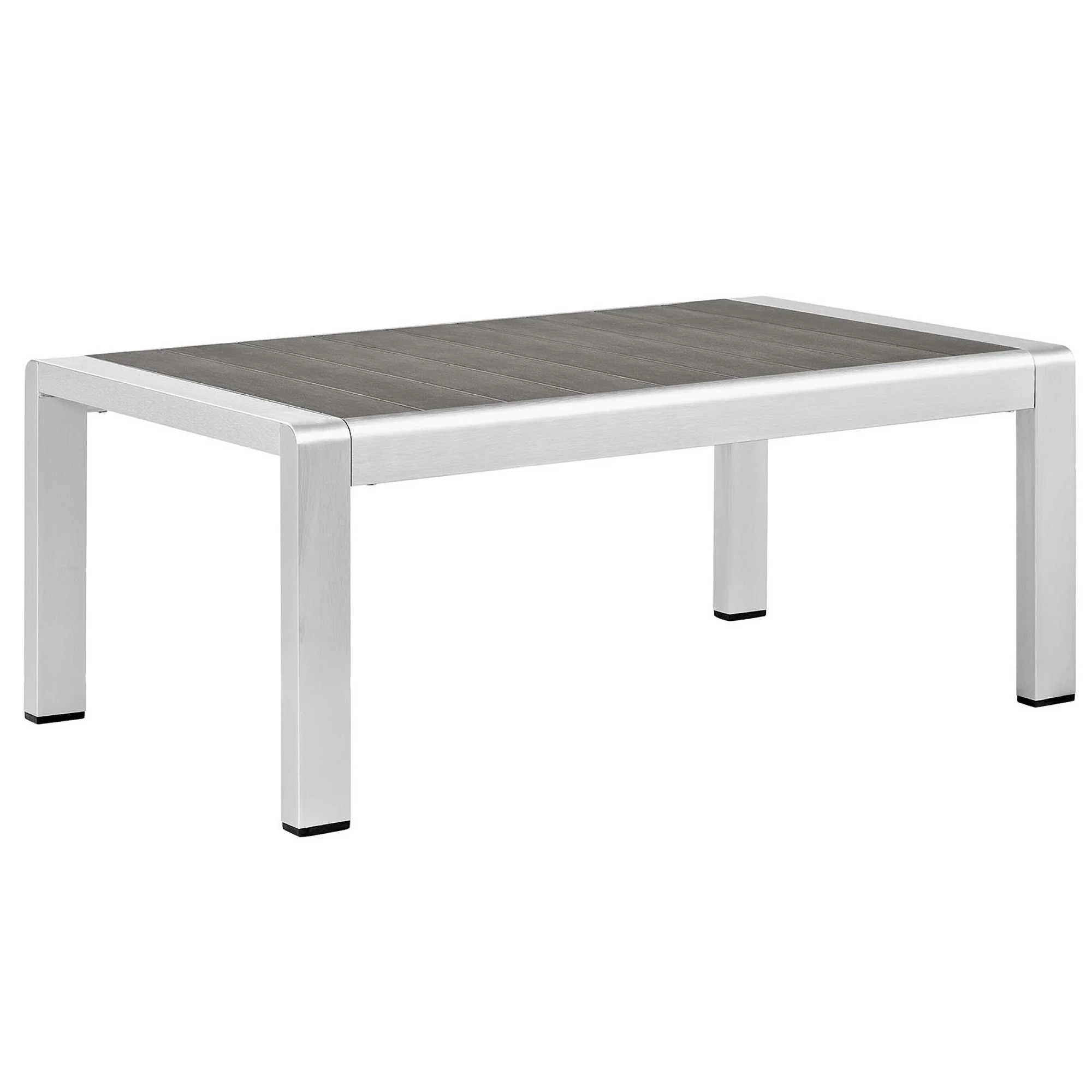 Shore 6 Piece Outdoor Patio Aluminum Sectional Sofa Set by Modway - Image 9