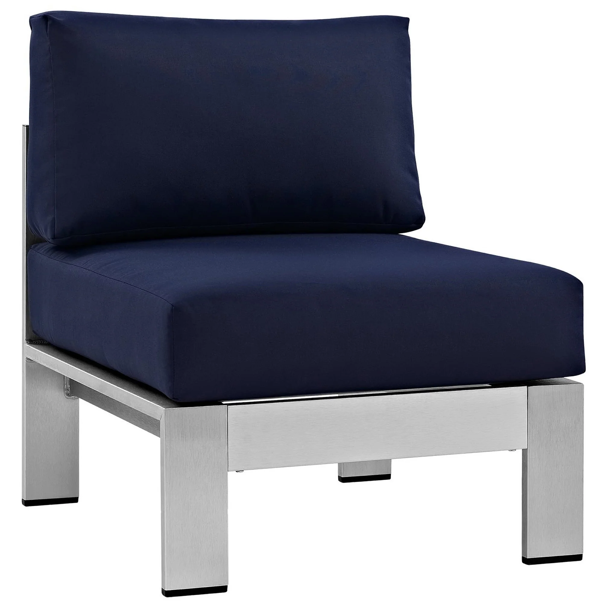 Shore 6 Piece Outdoor Patio Aluminum Sectional Sofa Set by Modway - Image 10