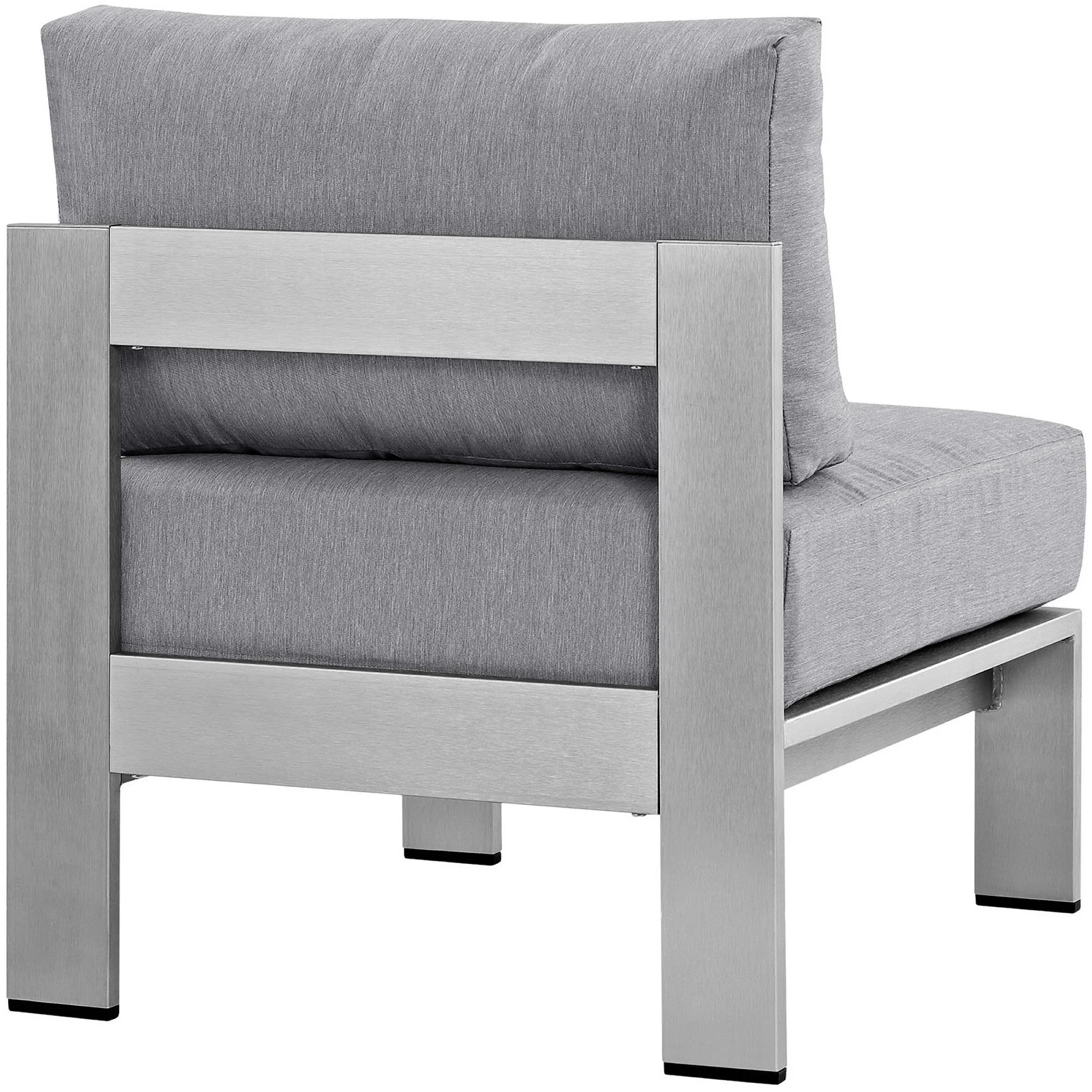 Shore Armless Outdoor Patio Aluminum Chair by Modway - Image 6