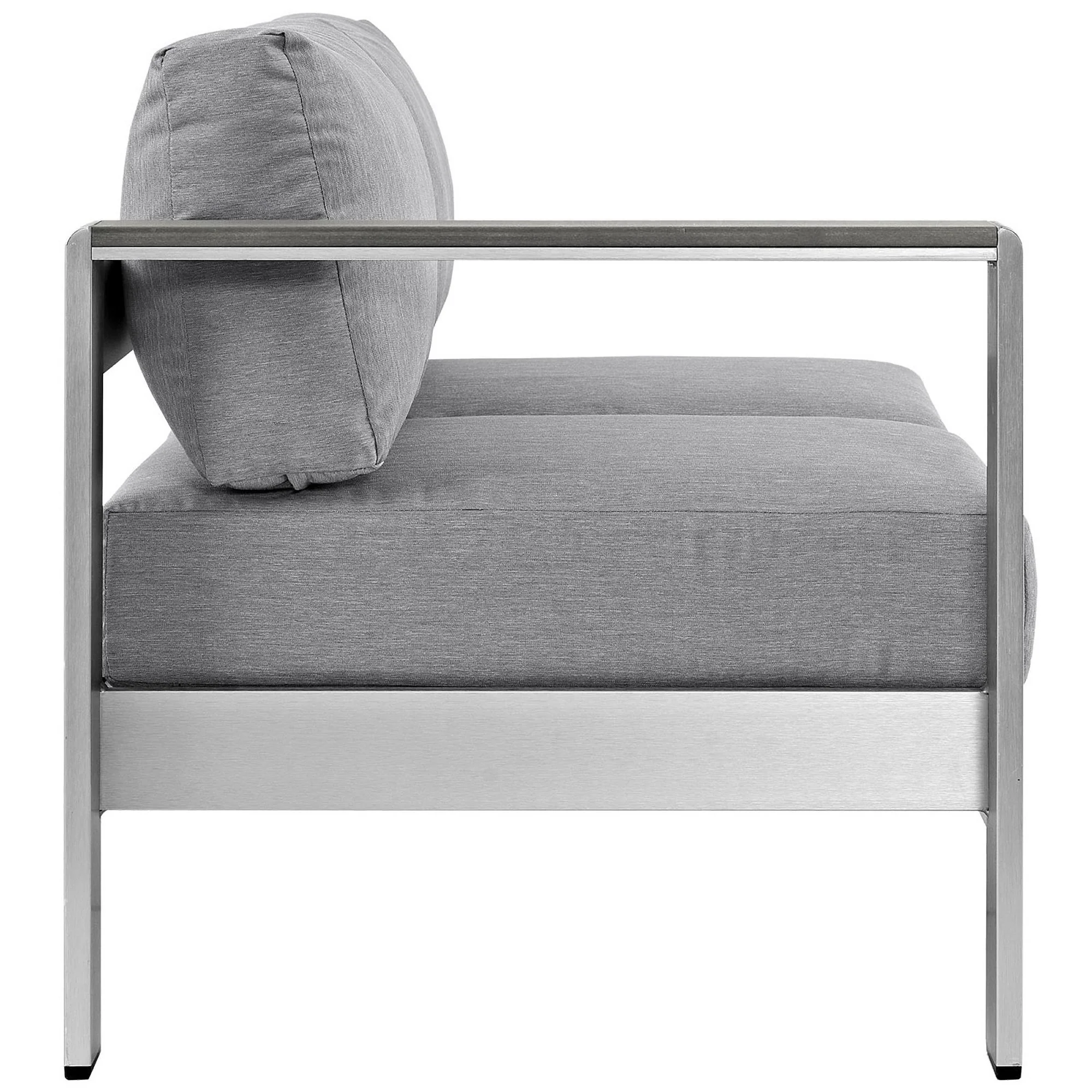 Shore Left-Arm Corner Sectional Outdoor Patio Aluminum Loveseat - Image 2
