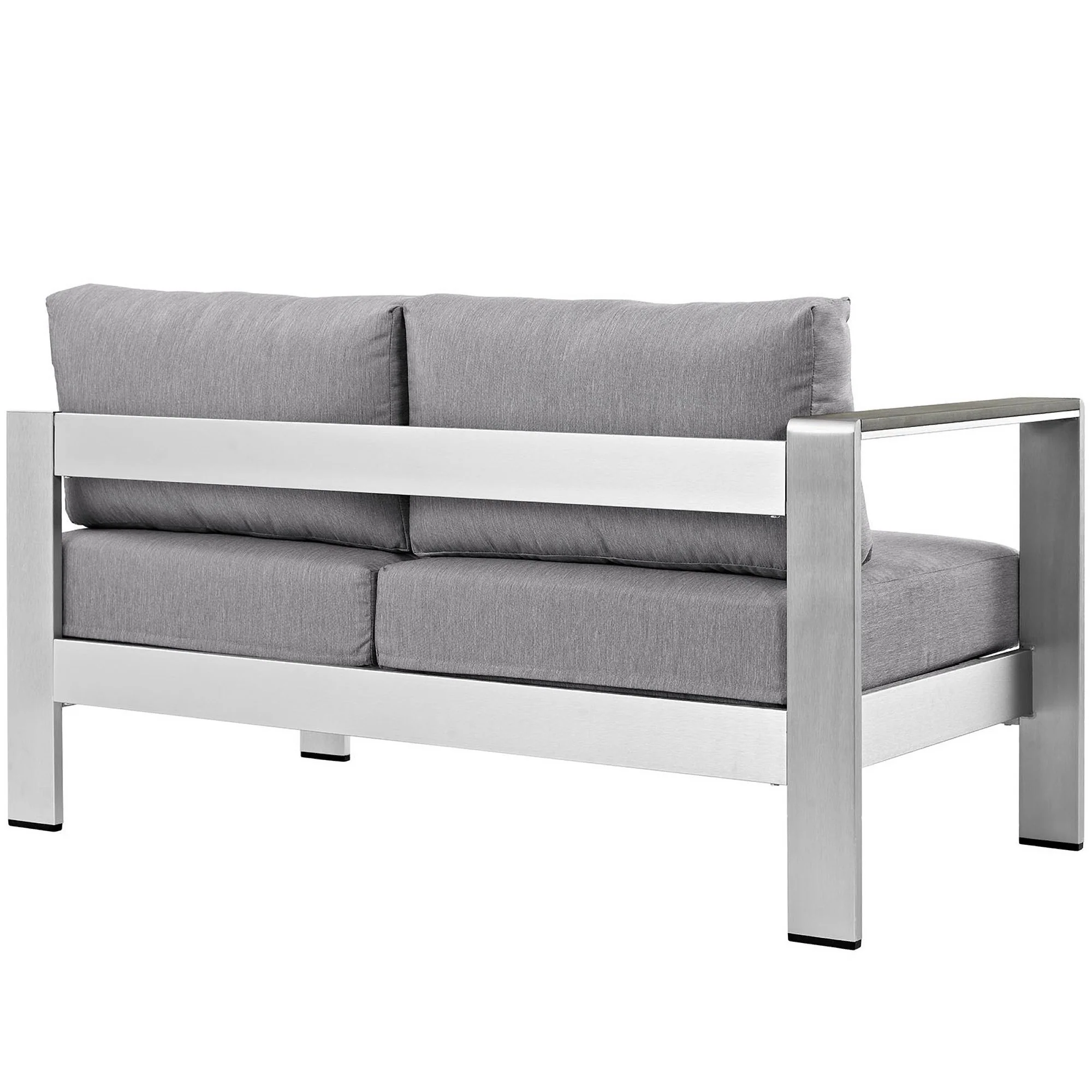 Shore Left-Arm Corner Sectional Outdoor Patio Aluminum Loveseat - Image 3