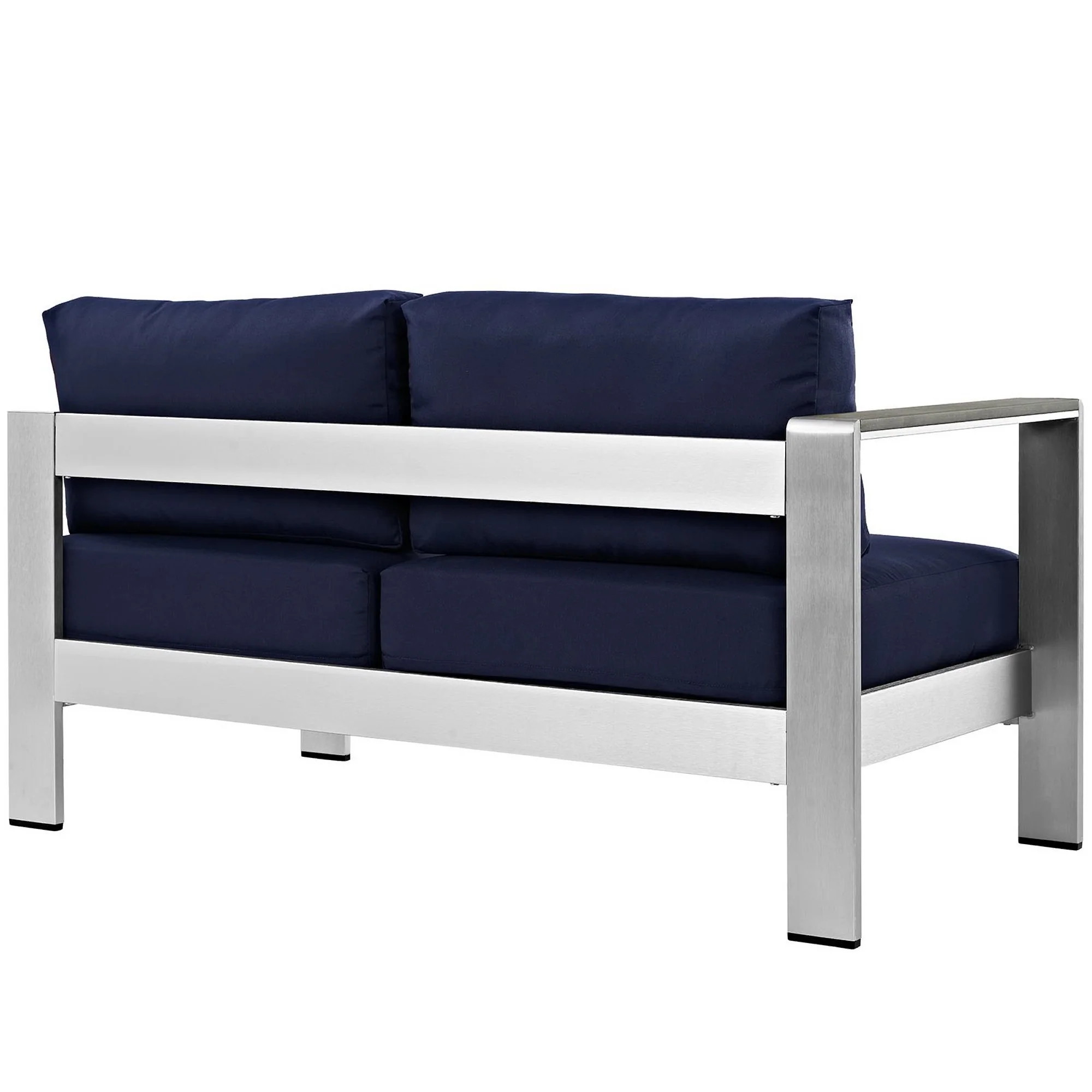 Shore Left-Arm Corner Sectional Outdoor Patio Aluminum Loveseat - Image 6