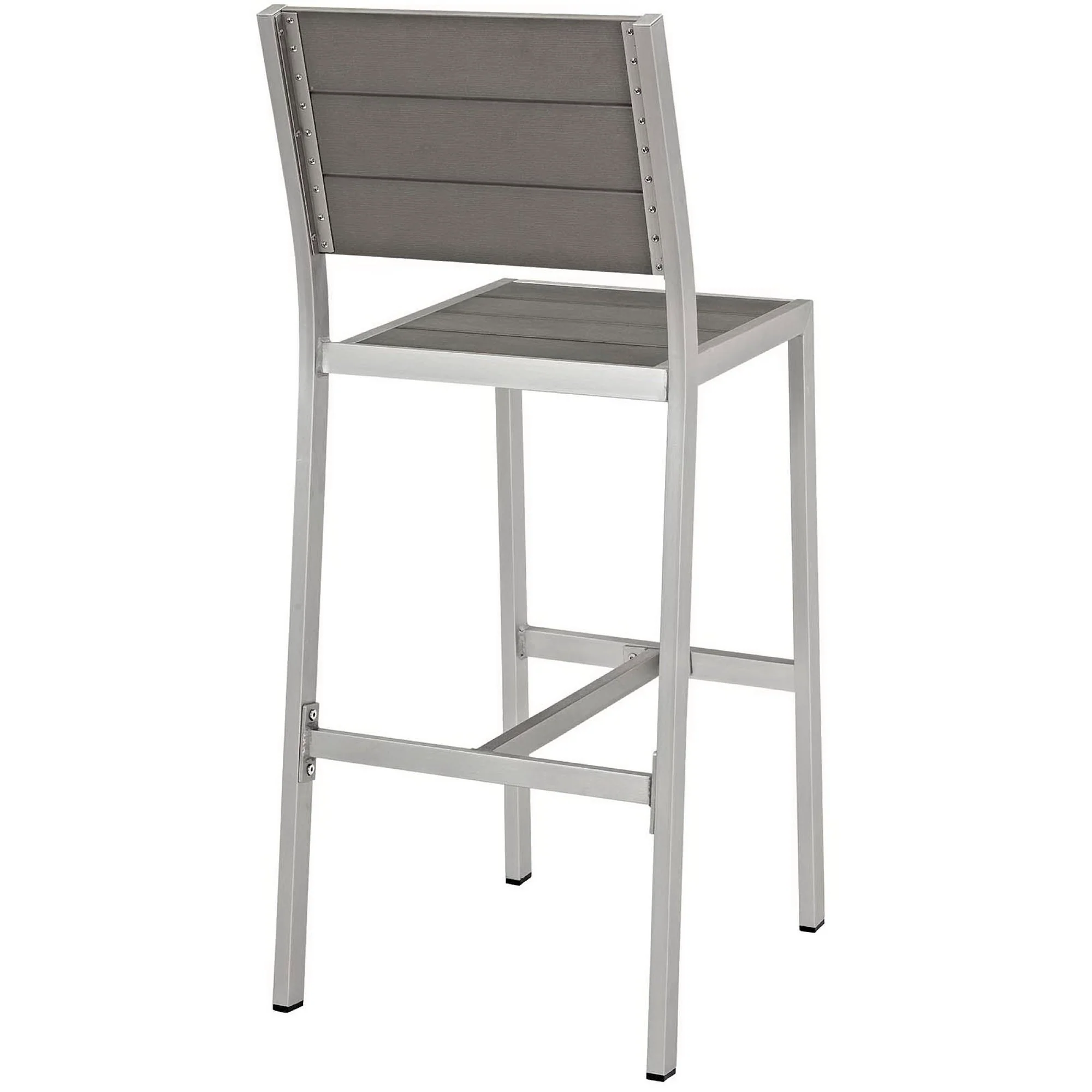 Shore Outdoor Patio Aluminum Armless Bar Stool Set of 2 by Modway - Image 4