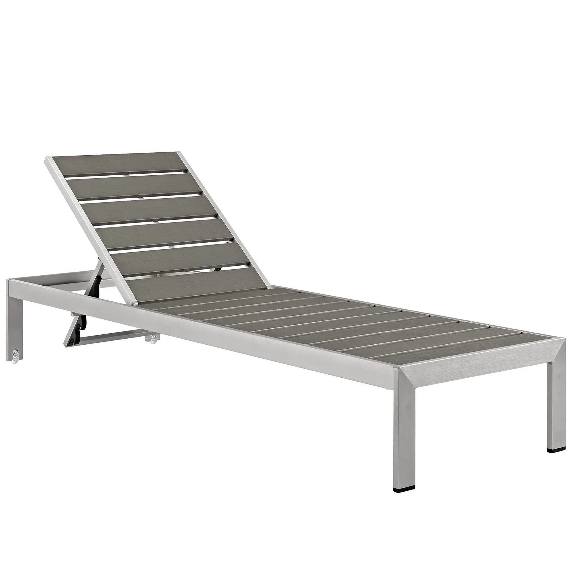 Shore Outdoor Patio Aluminum Chaise Set of 6 by Modway - Image 2