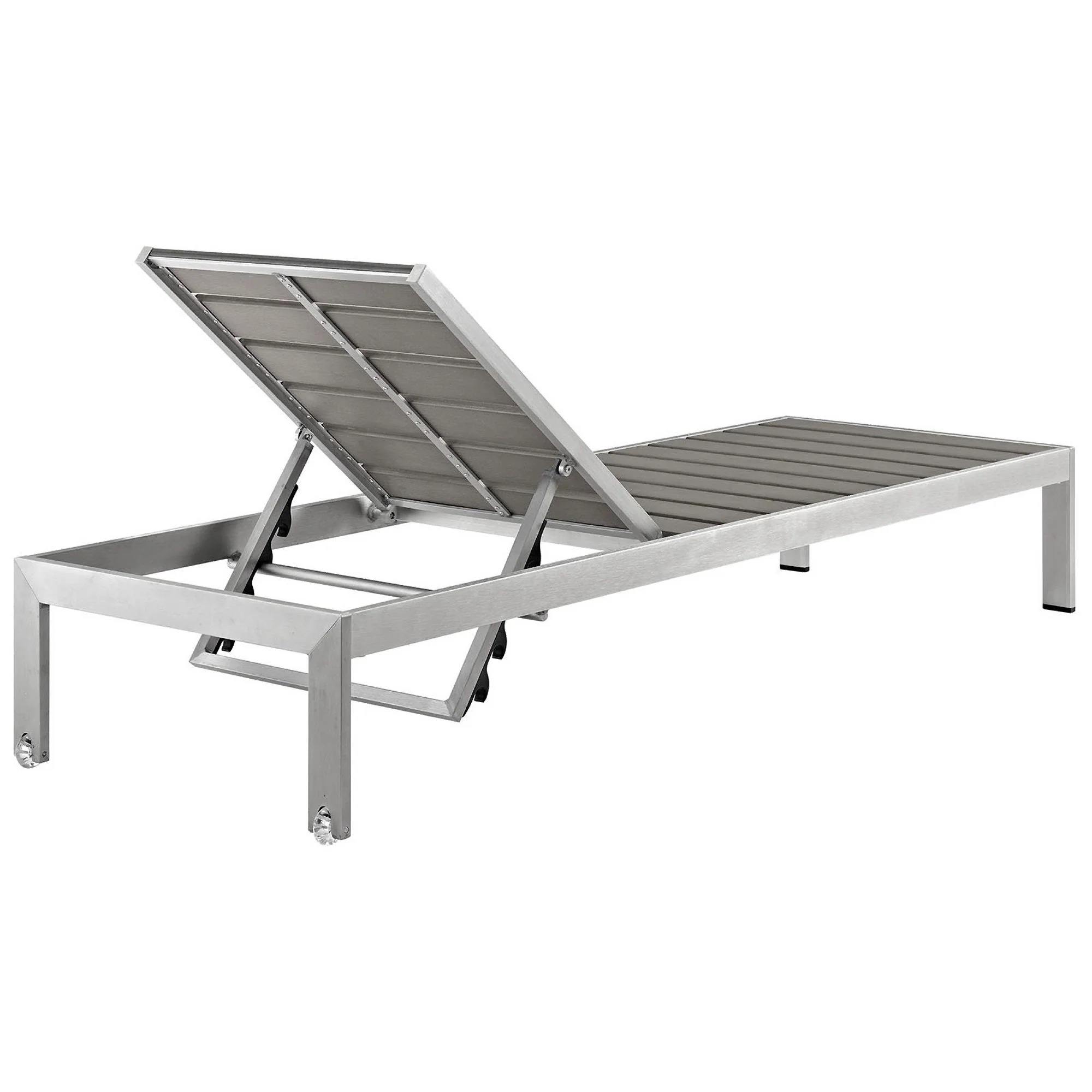 Shore Outdoor Patio Aluminum Chaise Set of 6 by Modway - Image 4