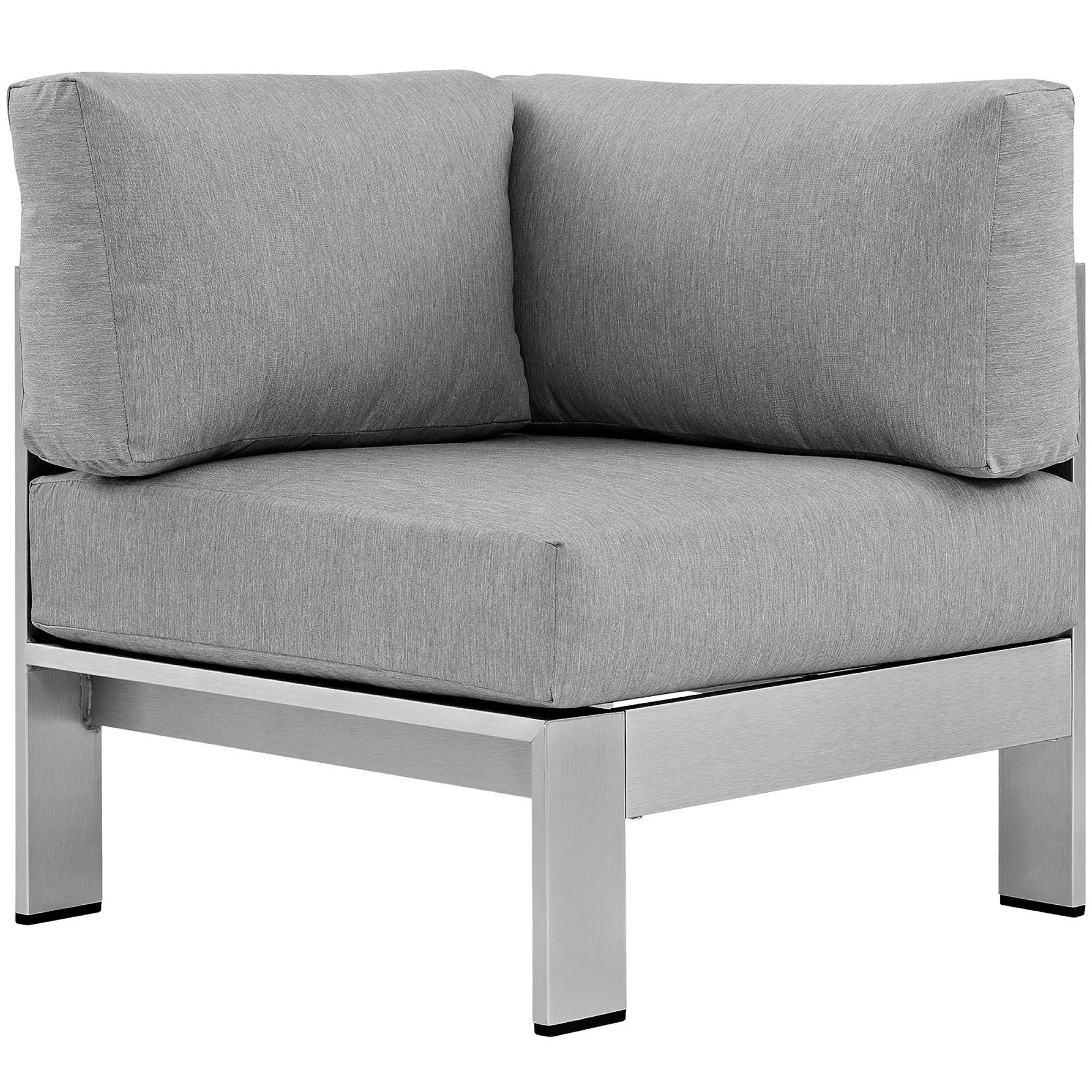 Shore Outdoor Patio Aluminum Corner Sofa by Modway - Image 7