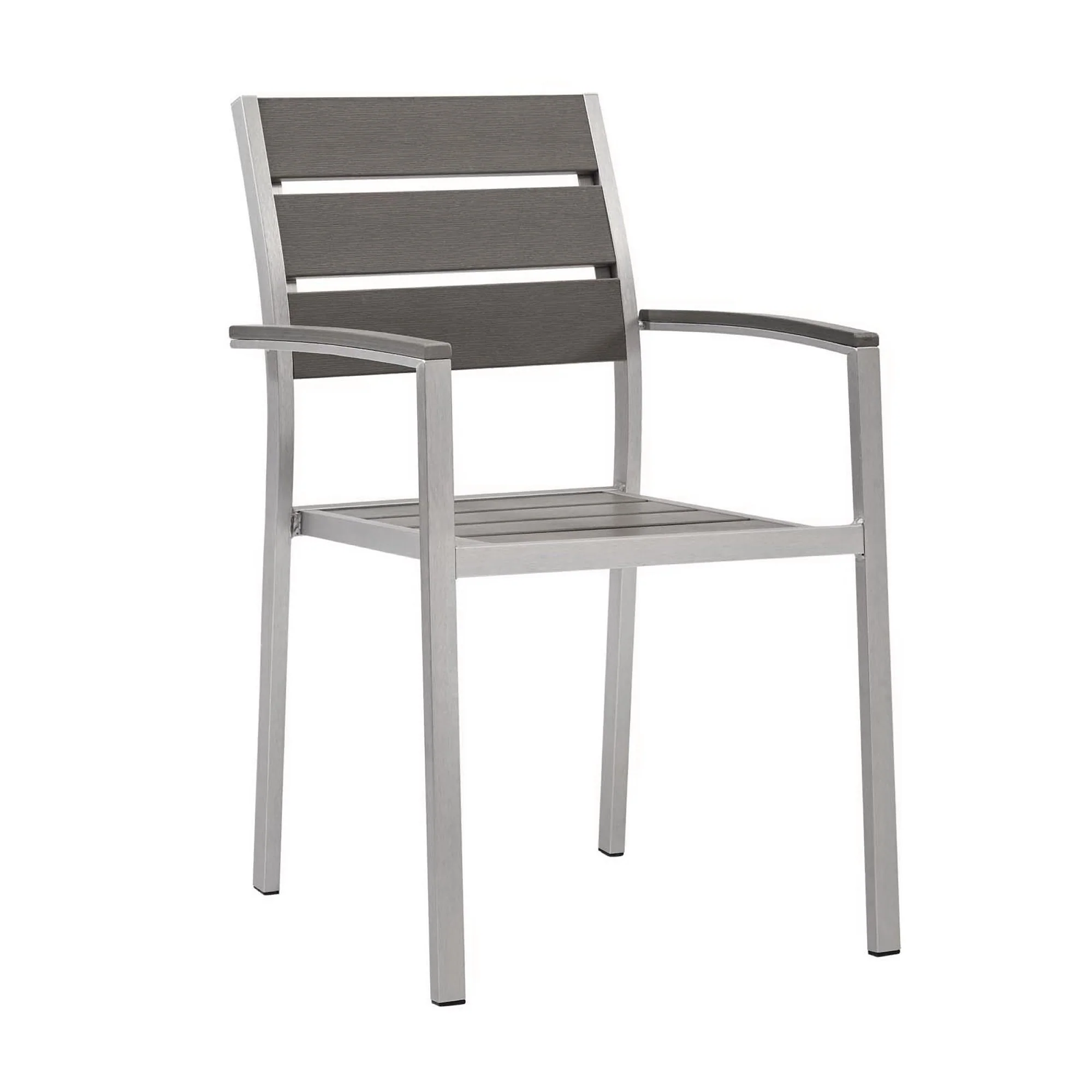 Shore Outdoor Patio Aluminum Dining Armchair Set of 2 by Modway - Image 2