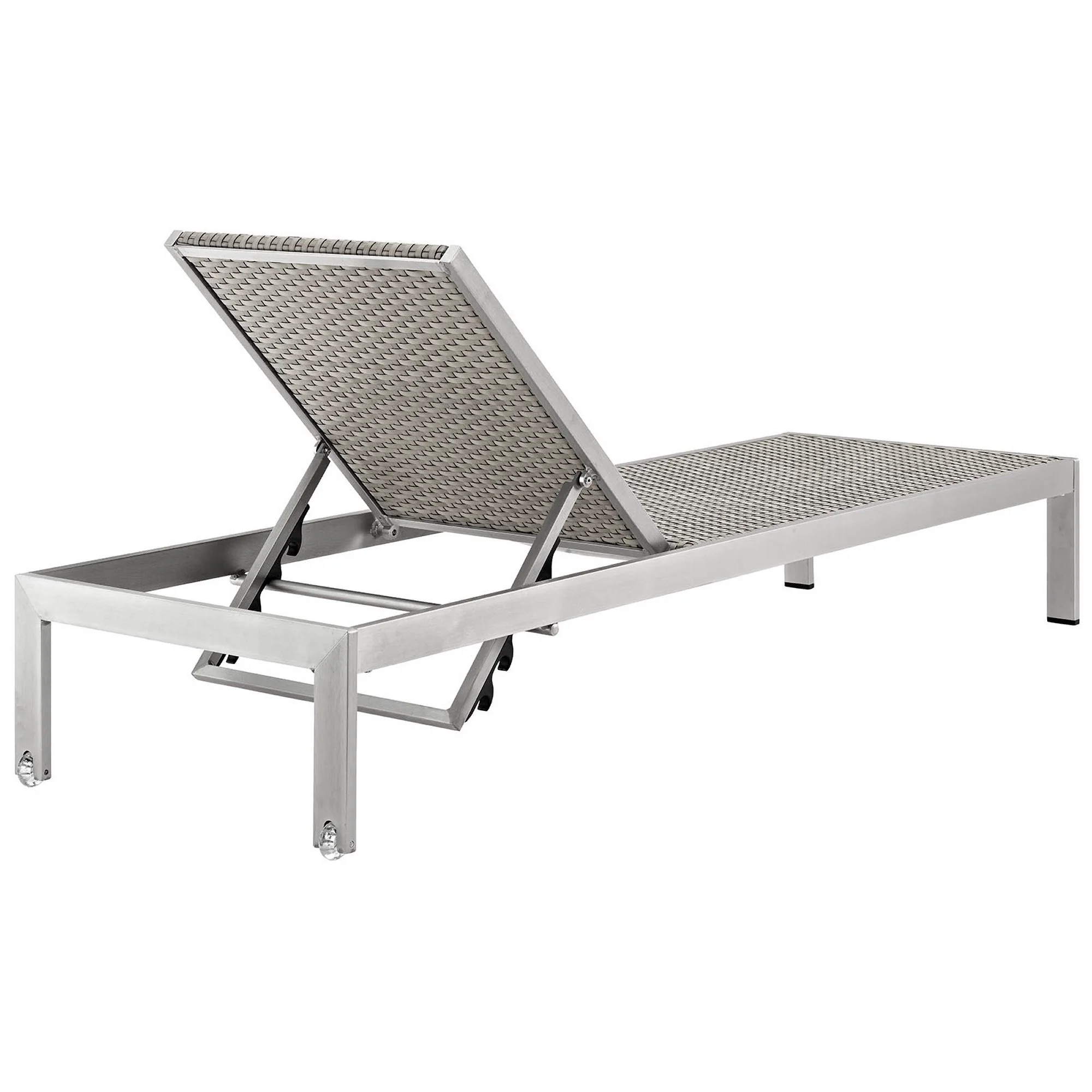 Shore Outdoor Patio Aluminum Rattan Chaise by Modway - Image 3