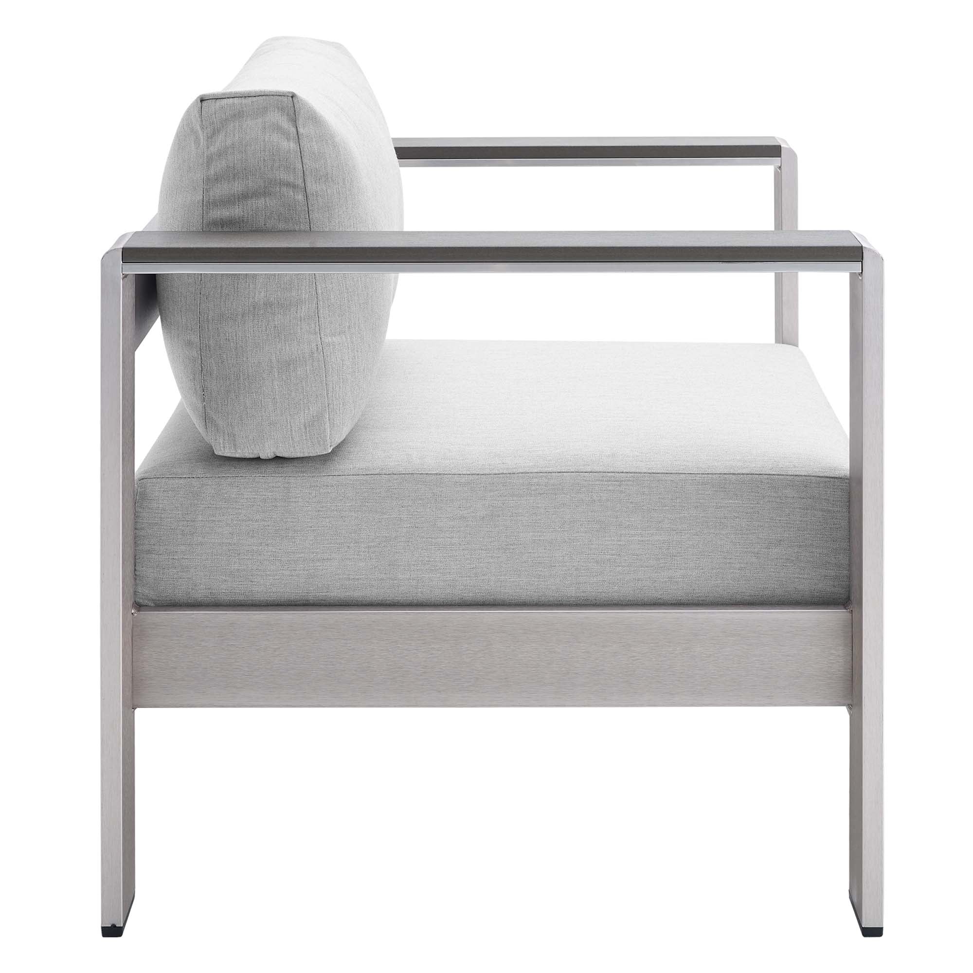 Shore Sunbrella Fabric Aluminum Outdoor Patio Armchair by Modway - Image 12