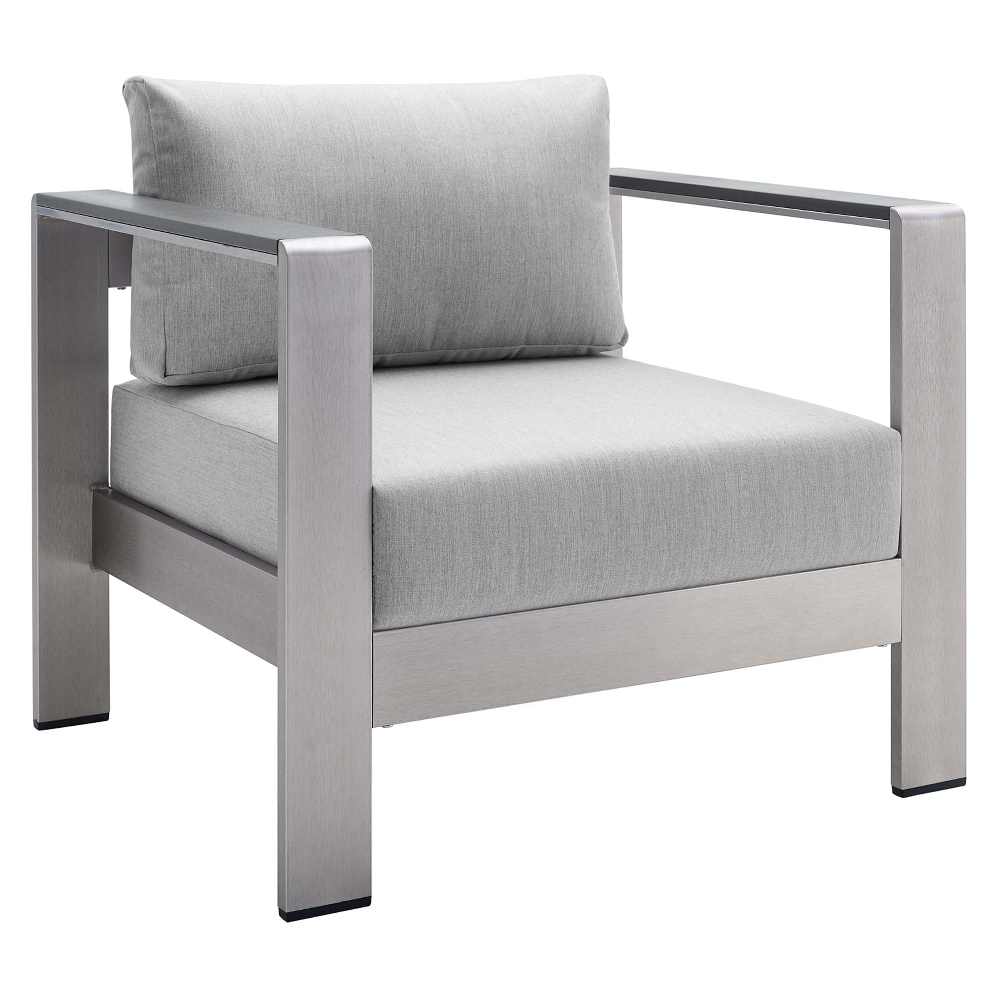 Shore Sunbrella Fabric Aluminum Outdoor Patio Armchair by Modway - Image 14