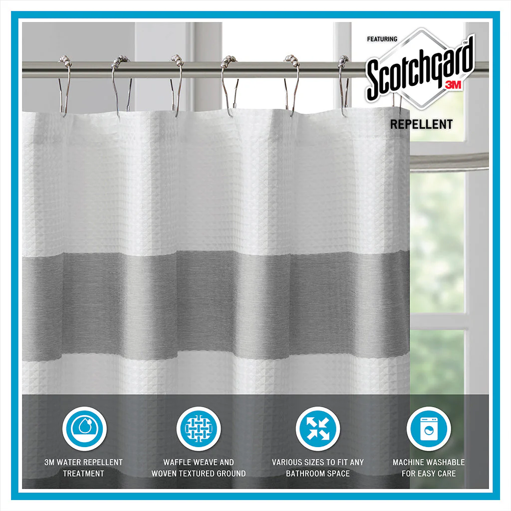 Shower Curtain with 3M Treatment Blue 72x72 - Image 7