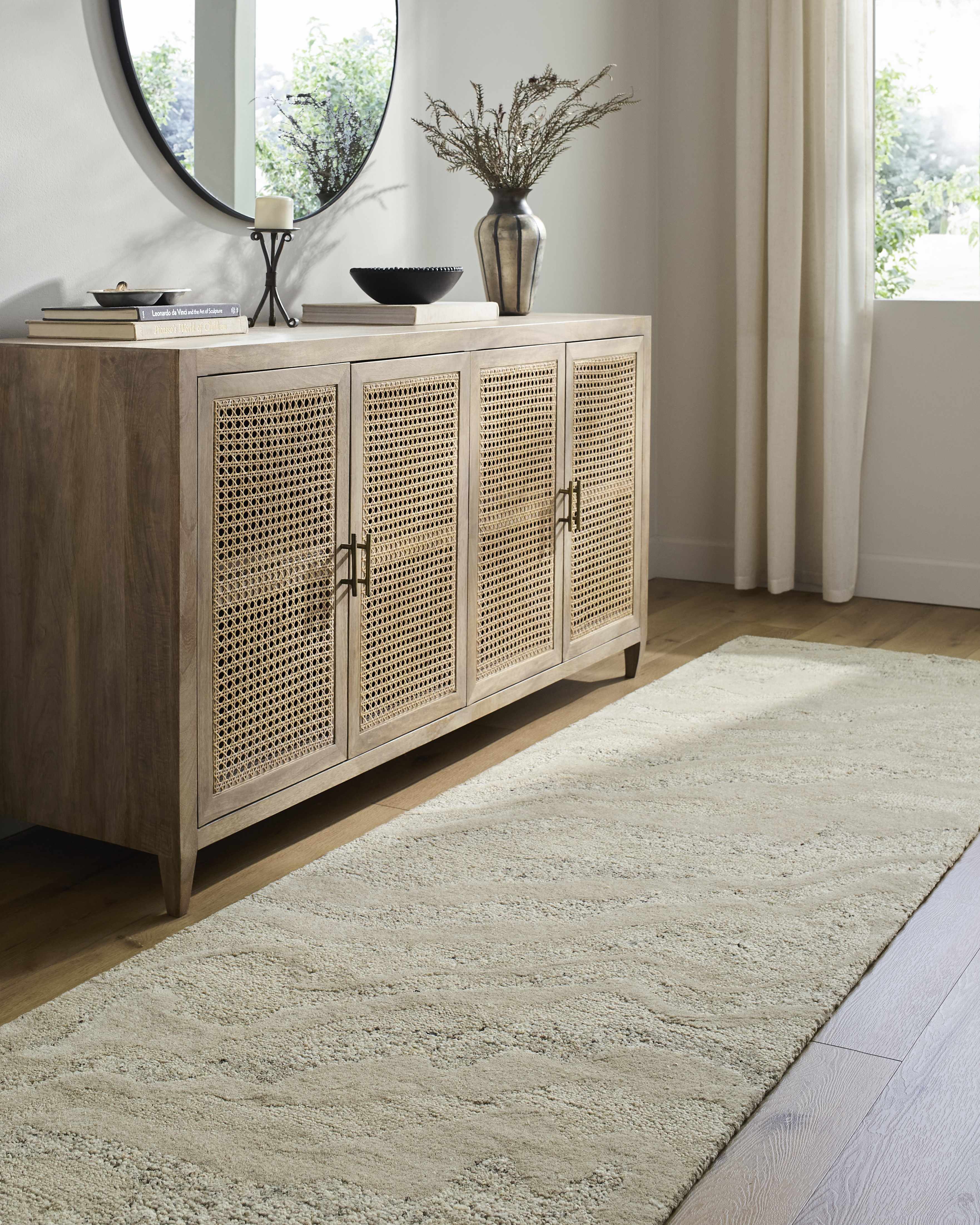 Siani Cream Wool Area Rug - Image 2