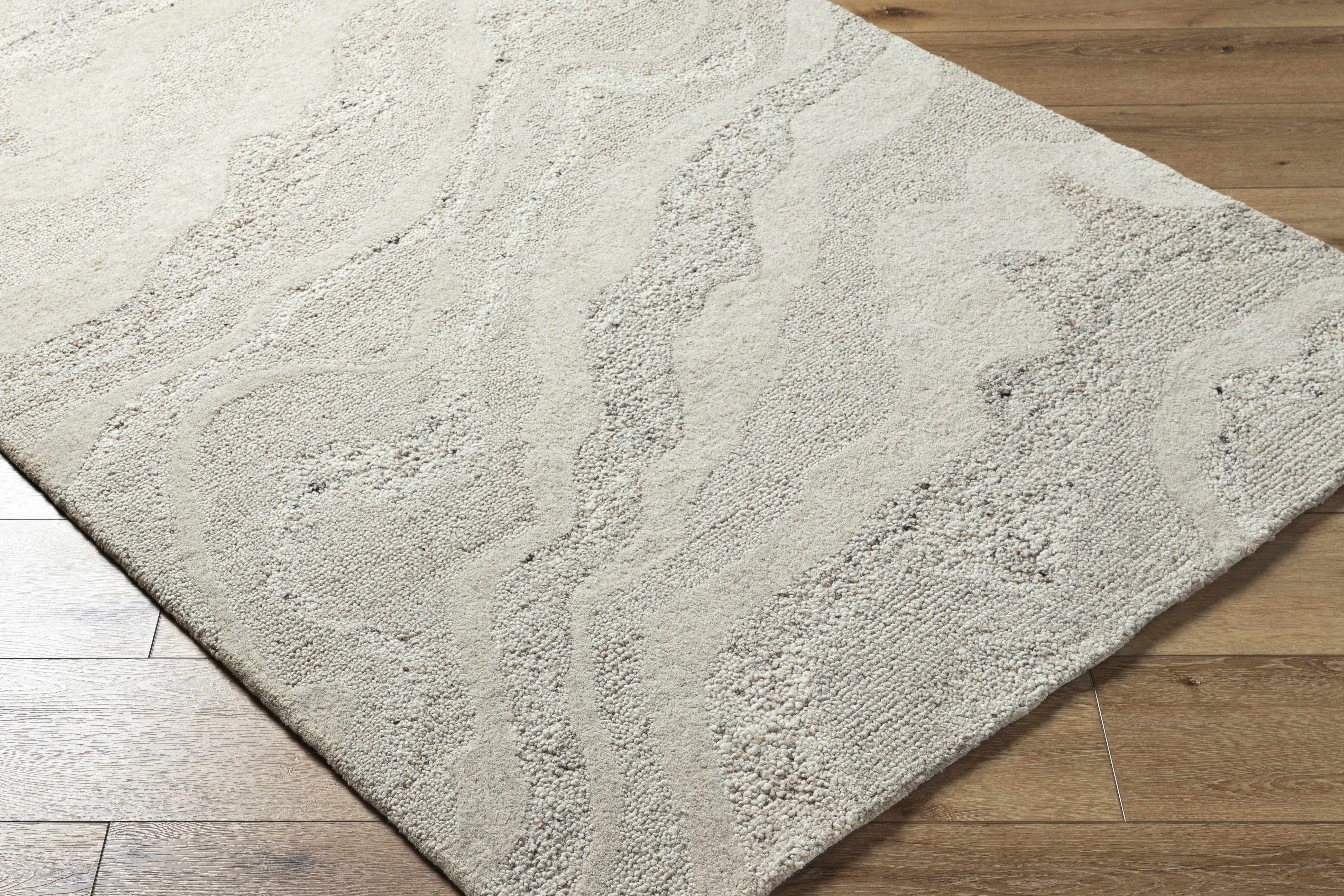 Siani Cream Wool Area Rug - Image 4