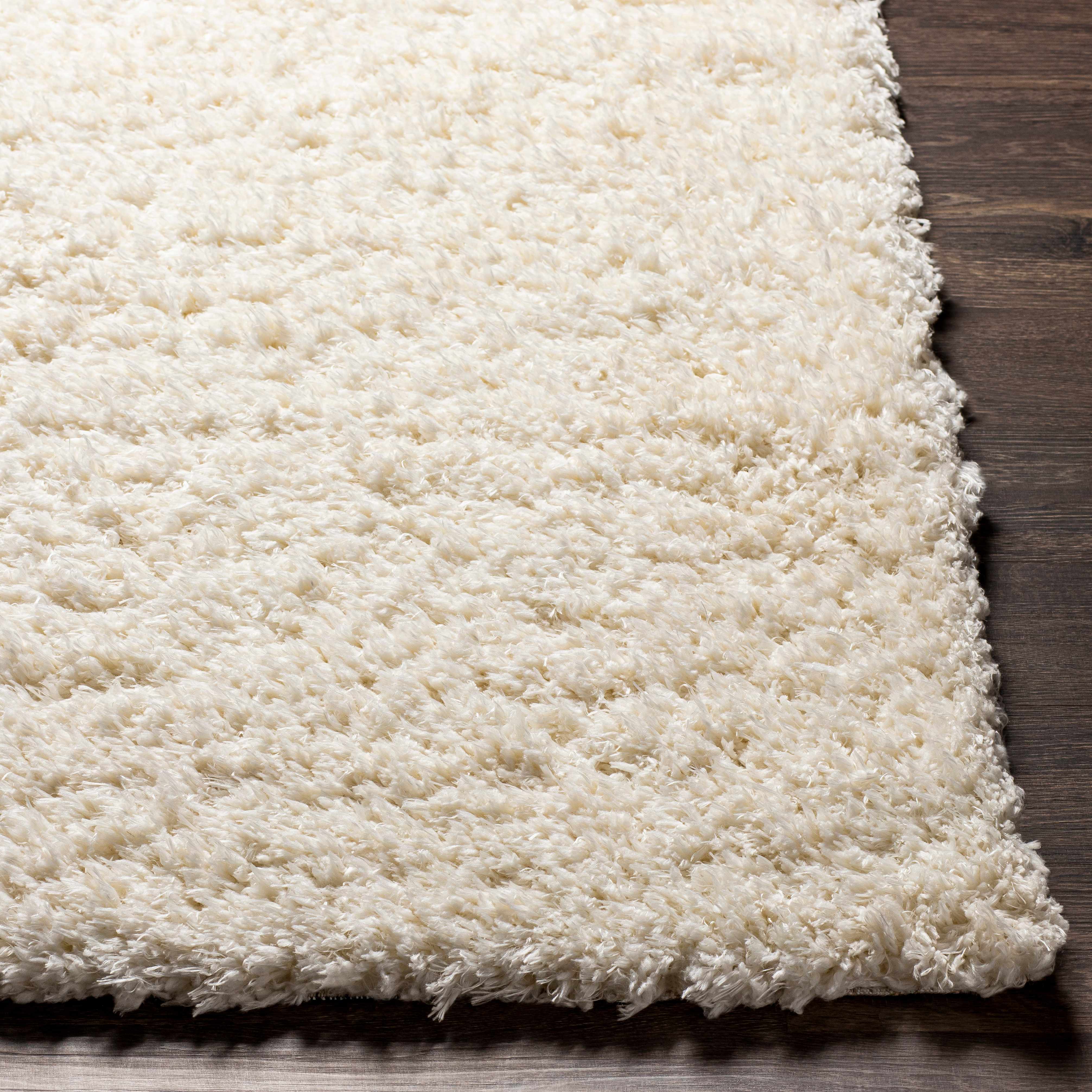 Siari Solid Cream Plush Rug - Image 6