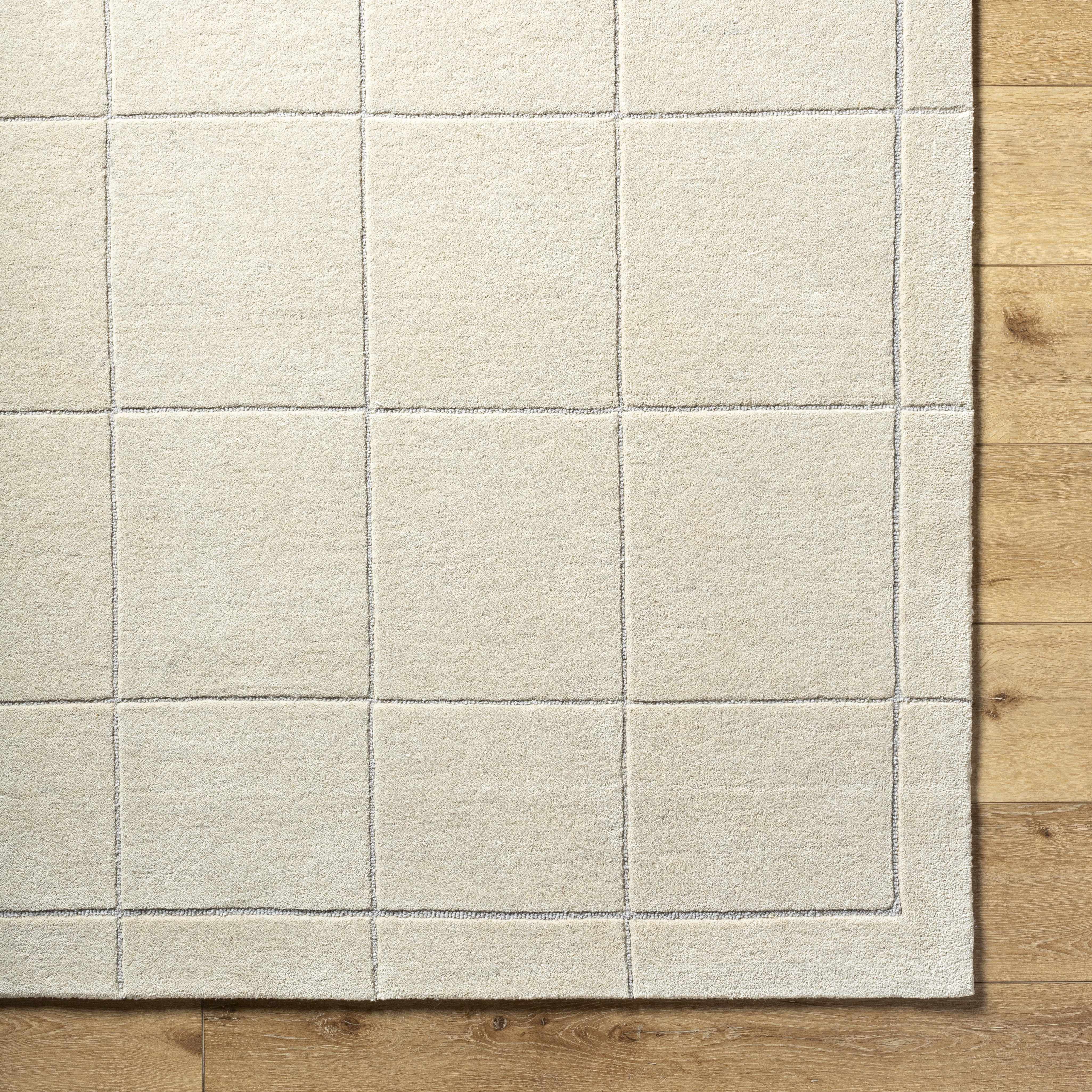 Siarl Cream Checkered Area Rug - Image 7