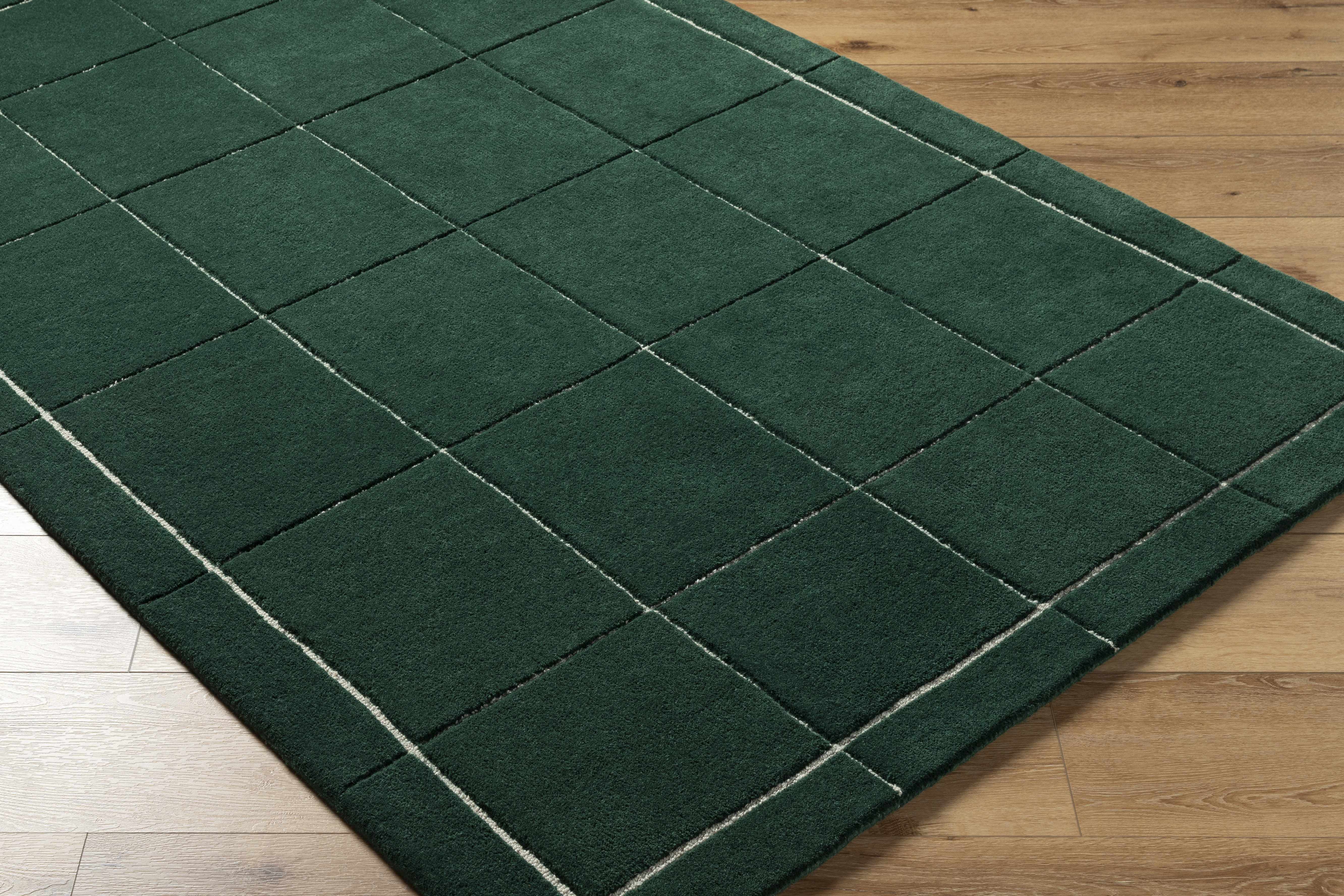 Siarl Green Checkered Area Rug - Image 4