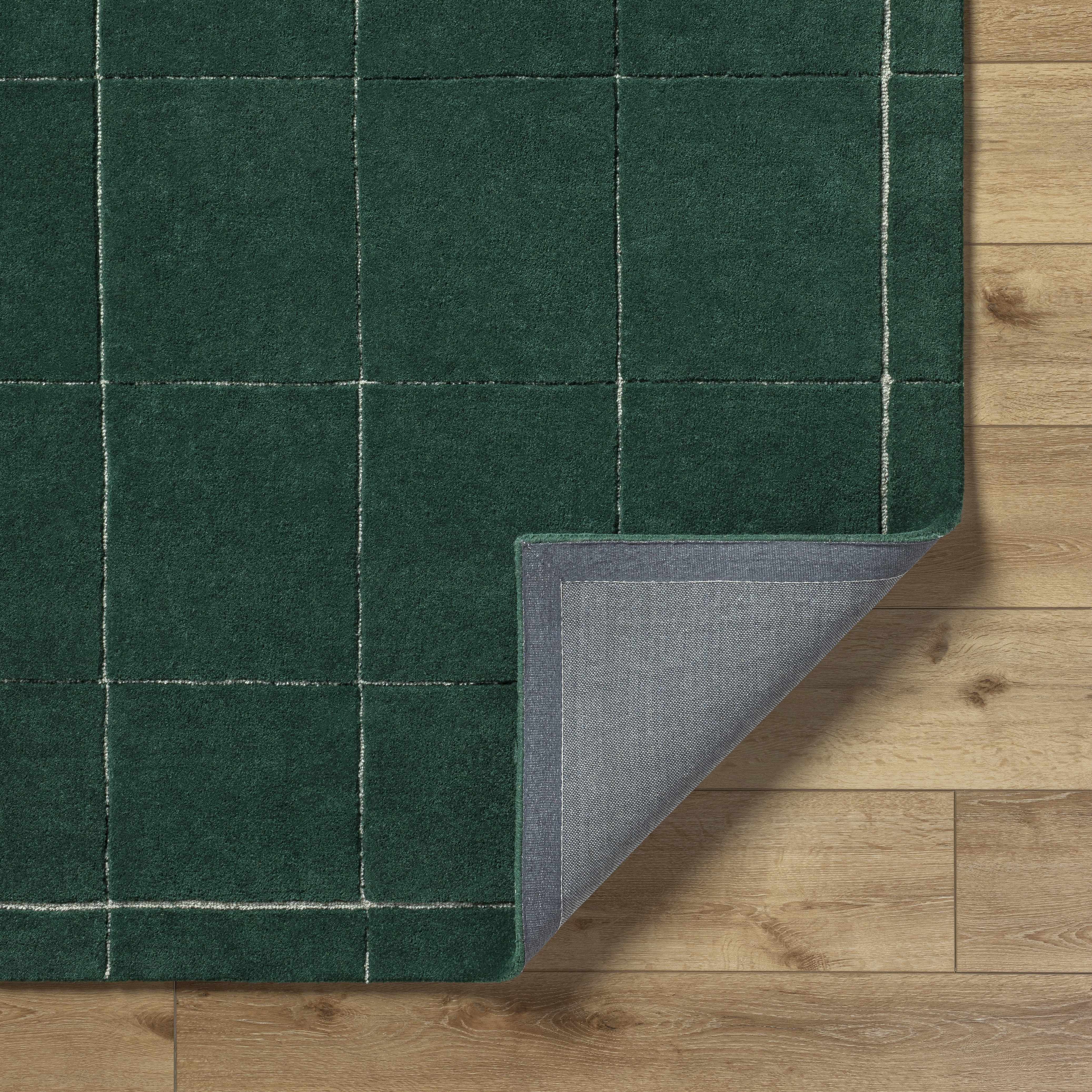 Siarl Green Checkered Area Rug - Image 5