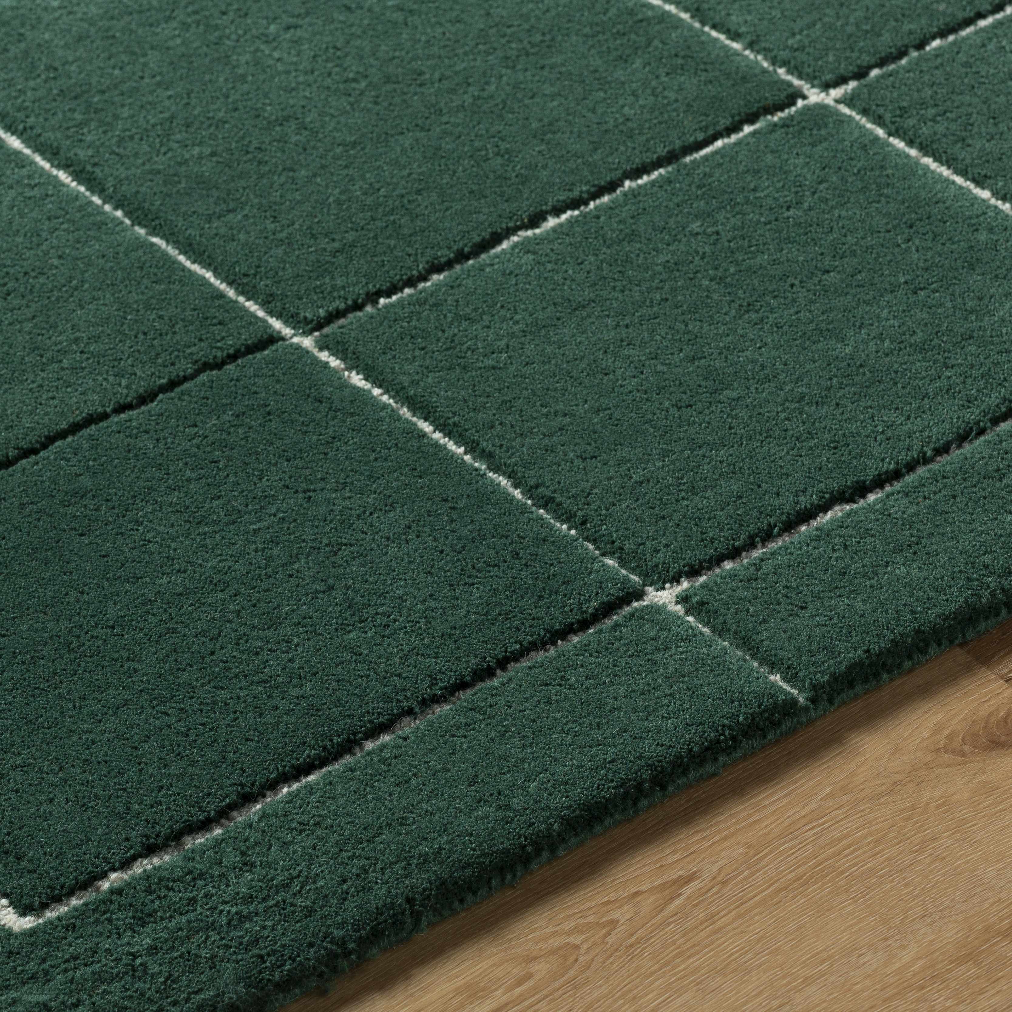 Siarl Green Checkered Area Rug - Image 6