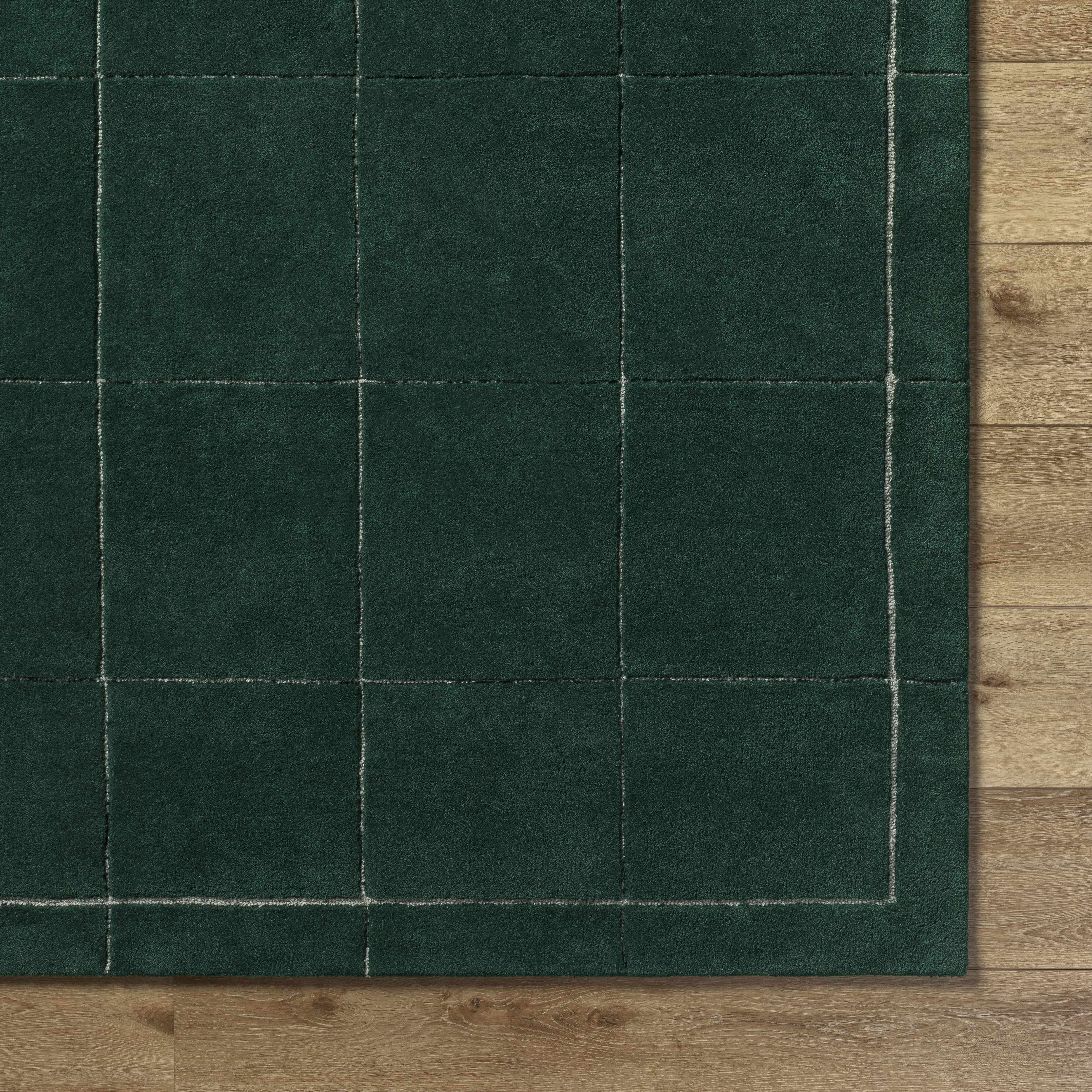 Siarl Green Checkered Area Rug - Image 7