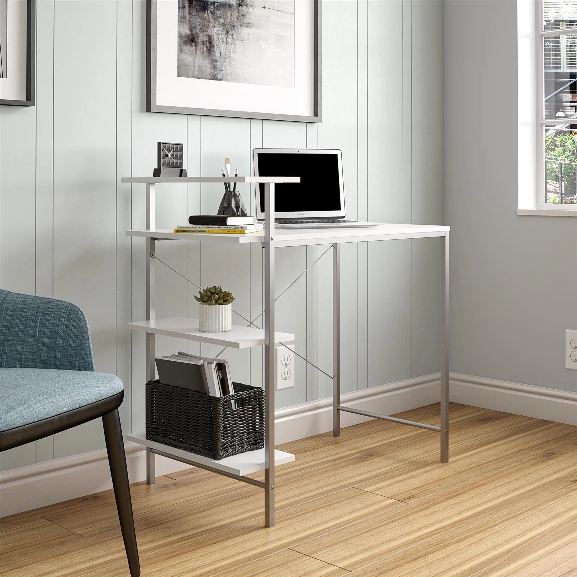 Side Storage Student Desk - White - Image 4