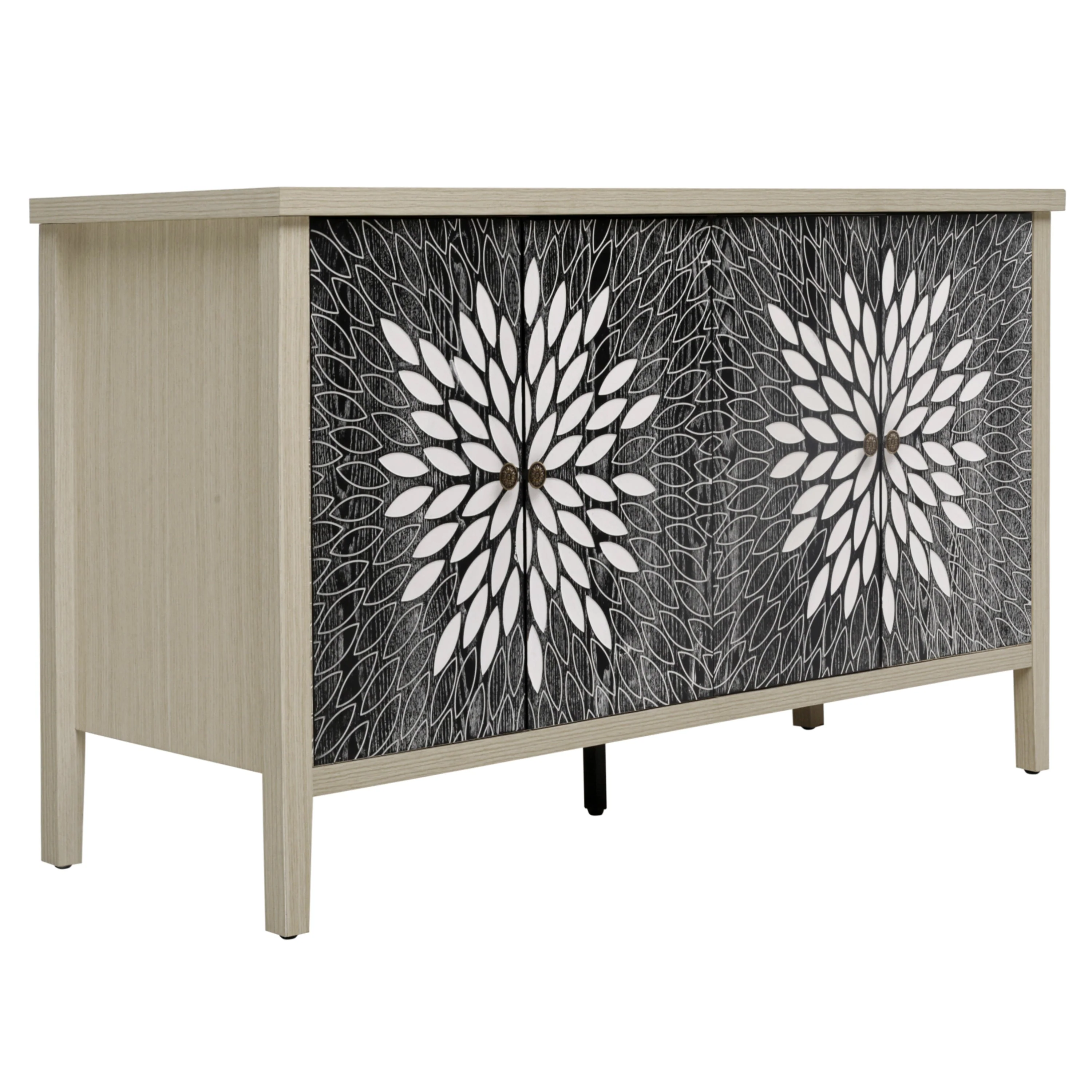 Sideboard Buffet Cabinet with 4 Doors and Adjustable Shelves - Image 11