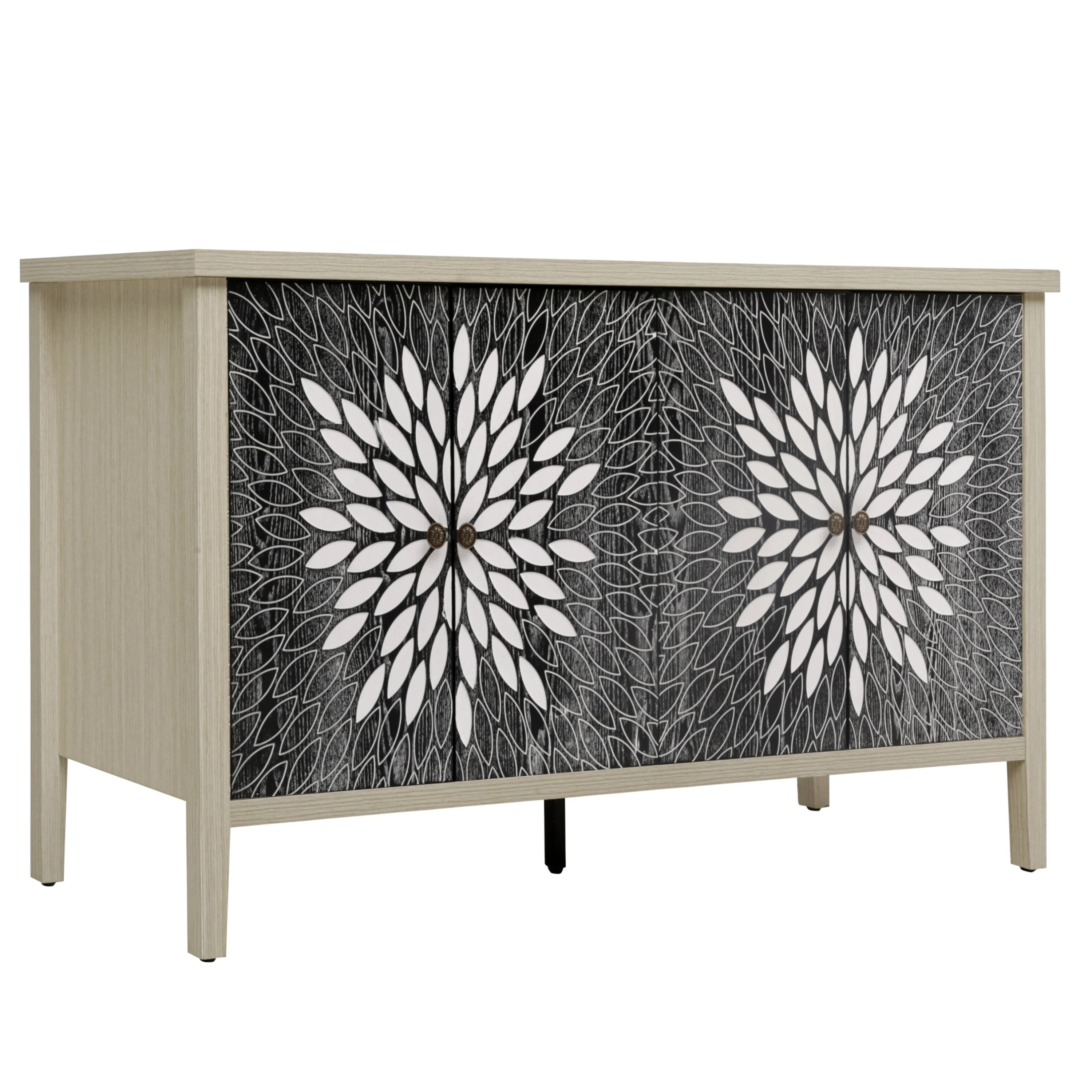 Sideboard Buffet Cabinet with 4 Doors and Adjustable Shelves - Image 18